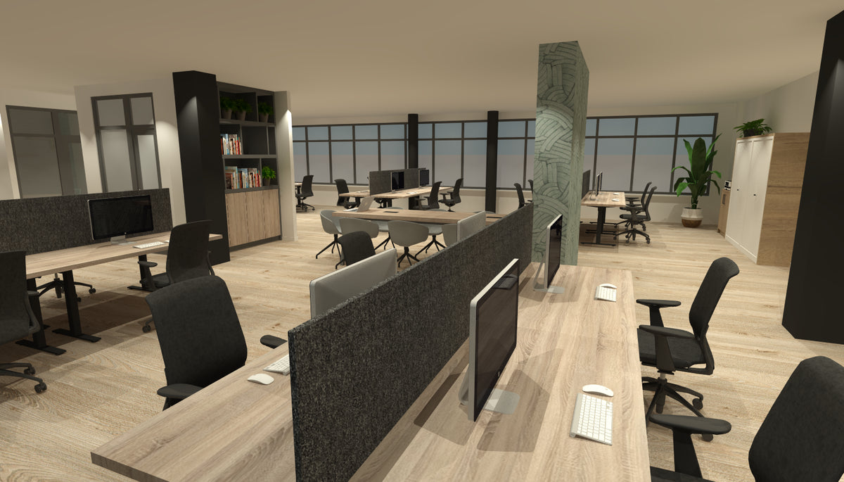3D-Visualisierung für eine Büroplanung von R&M