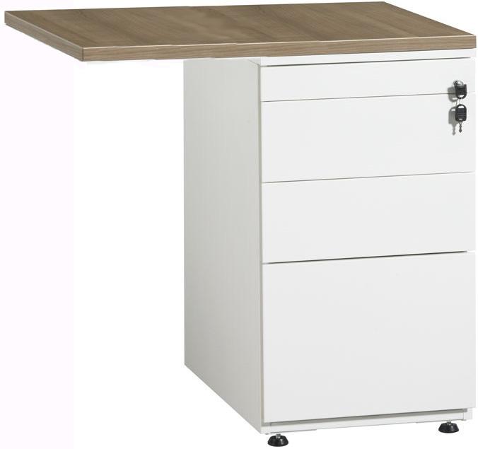 RMOffice PRO Standcontainer | 4 Schubladen | Inkl. Deckplatte mit Anbau