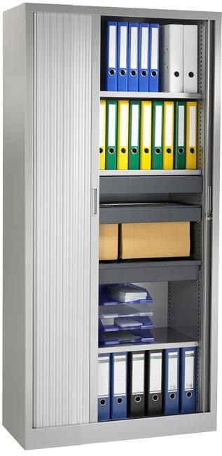 RMOffice PRO Aktenschrank | Rolladen | 198 x 100 x 43 cm