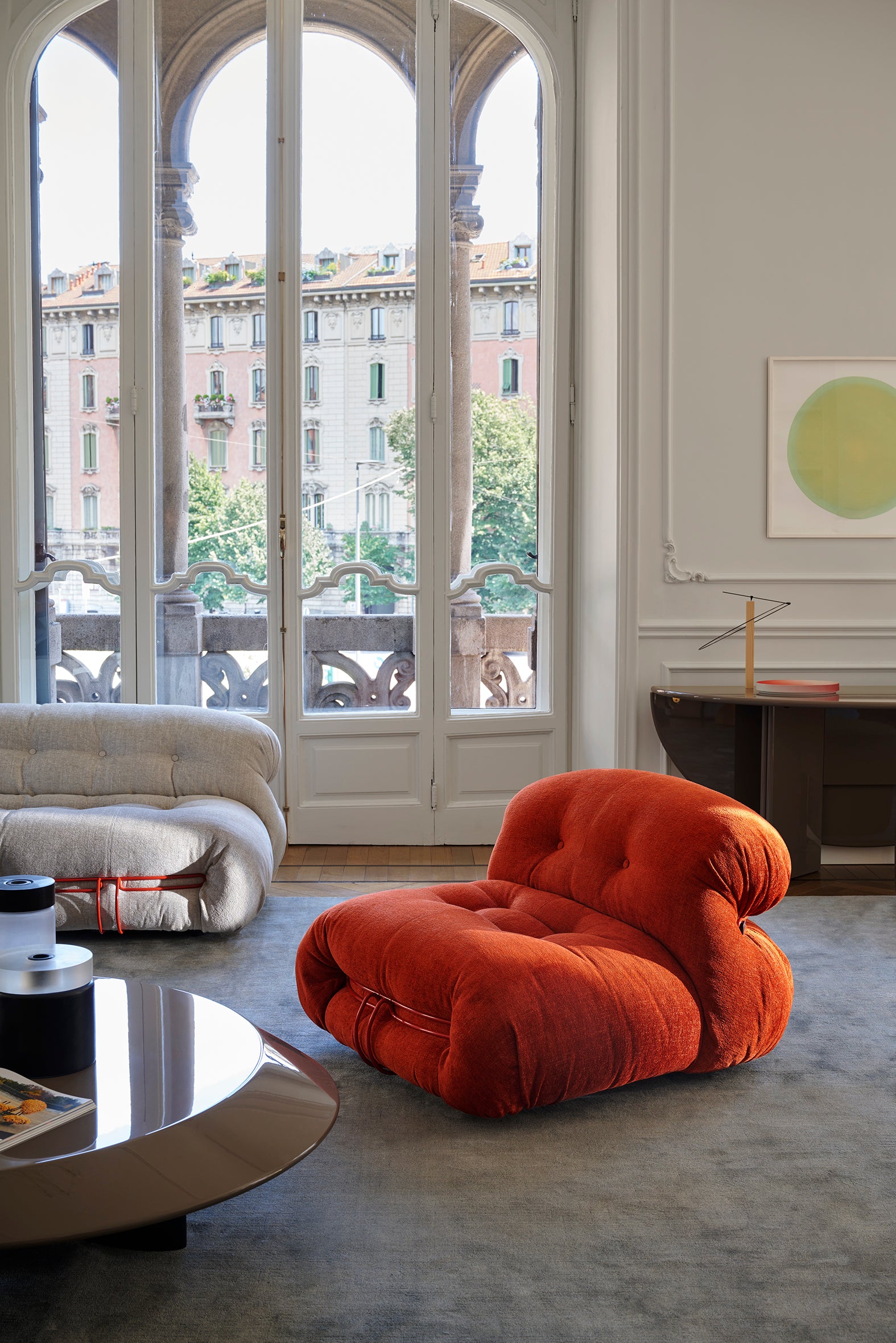 Cassina Soriana 944 Designer Sessel Rot