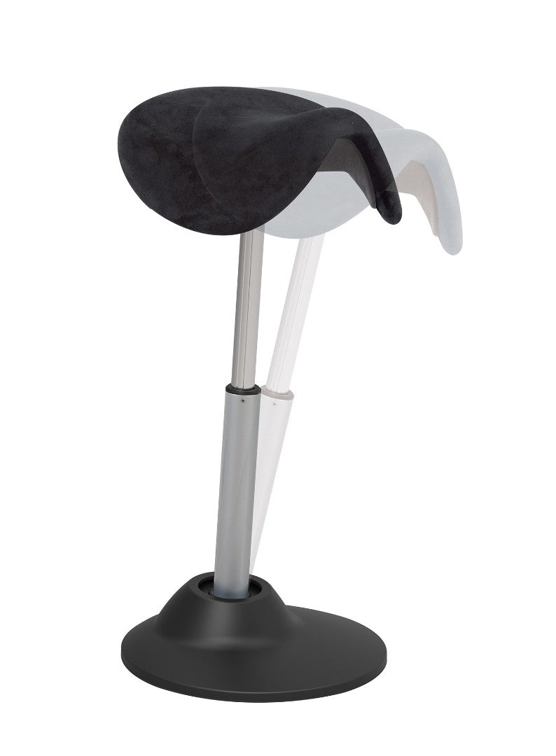 Euroseats Lugo Sitz-Steh Hocker | Schwarz