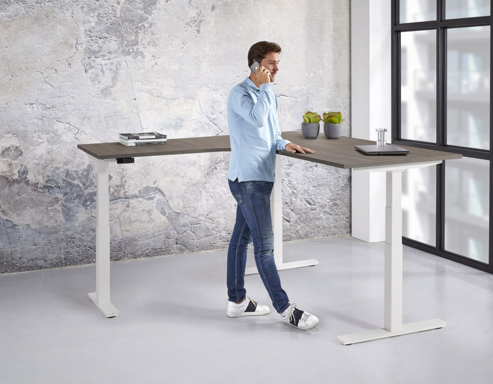 RMOffice ErgoPRO | Elektrisch höhenverstellbarer Eck-Schreibtisch