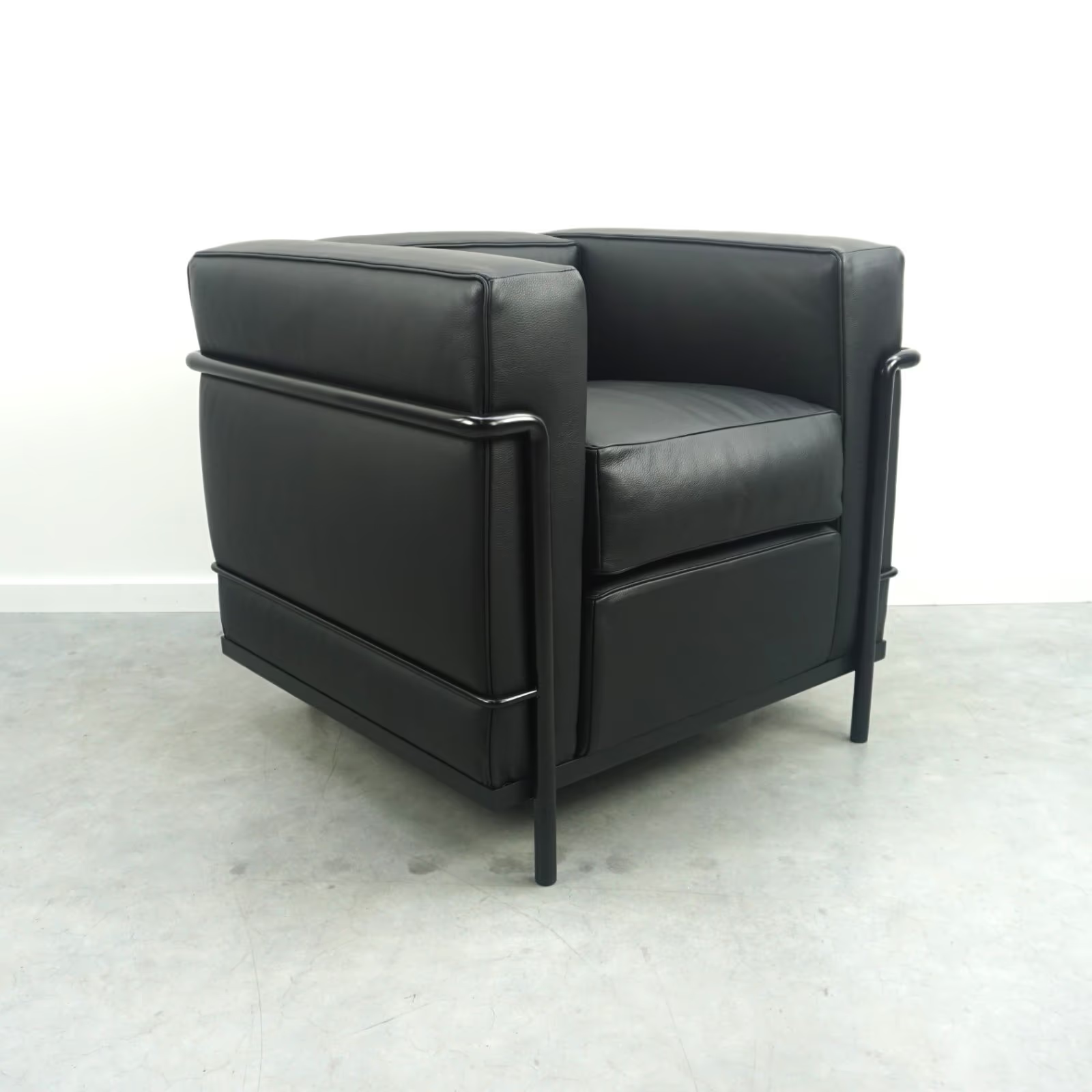 Cassina LC2 Design Sessel | Schwarz | Leder | Neu