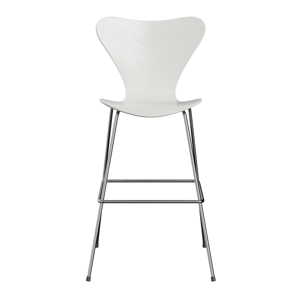 Fritz Hansen Serie 7 Design Barhocker | Modell 3197 | Weiß