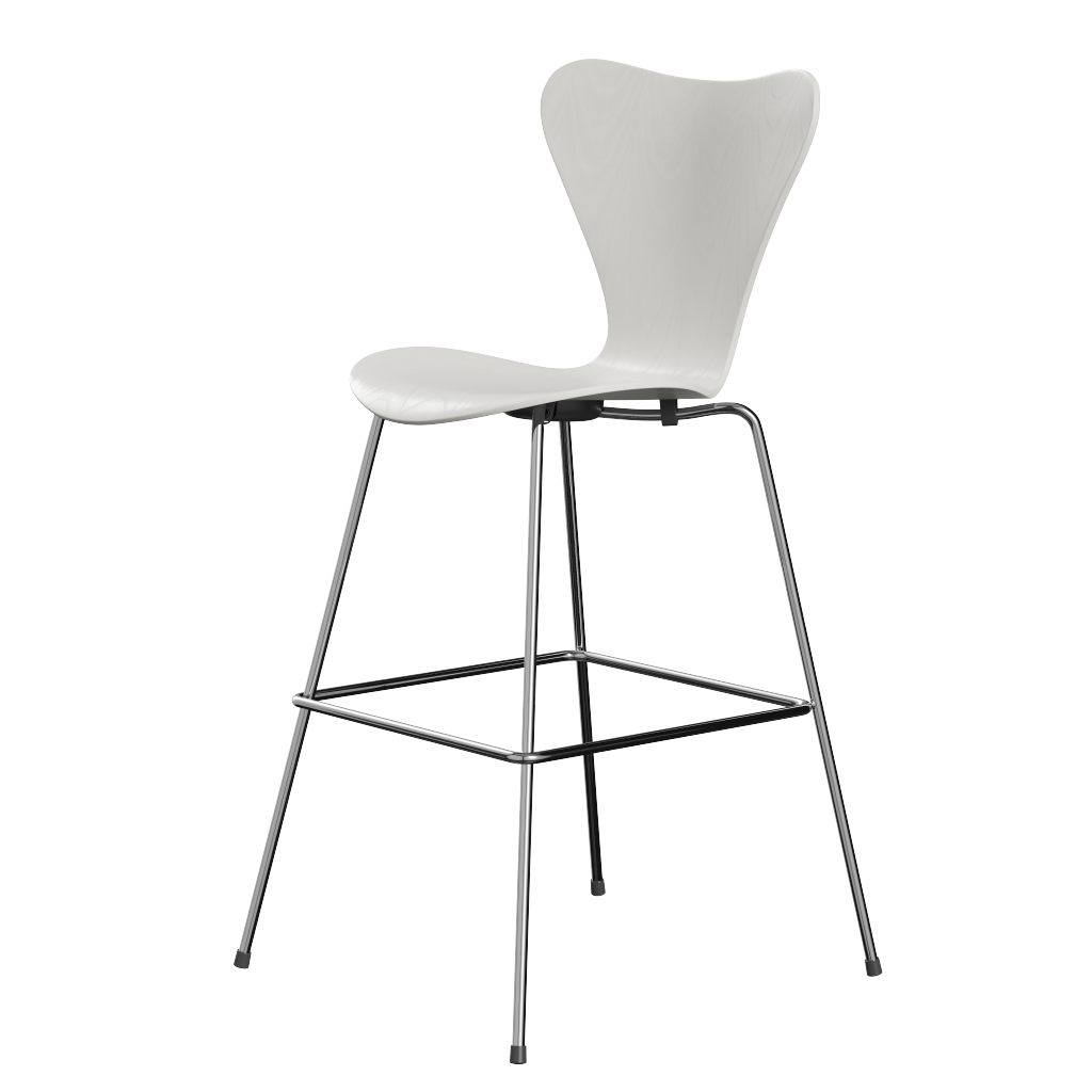 Fritz Hansen Serie 7 Design Barhocker | Modell 3197 | Weiß