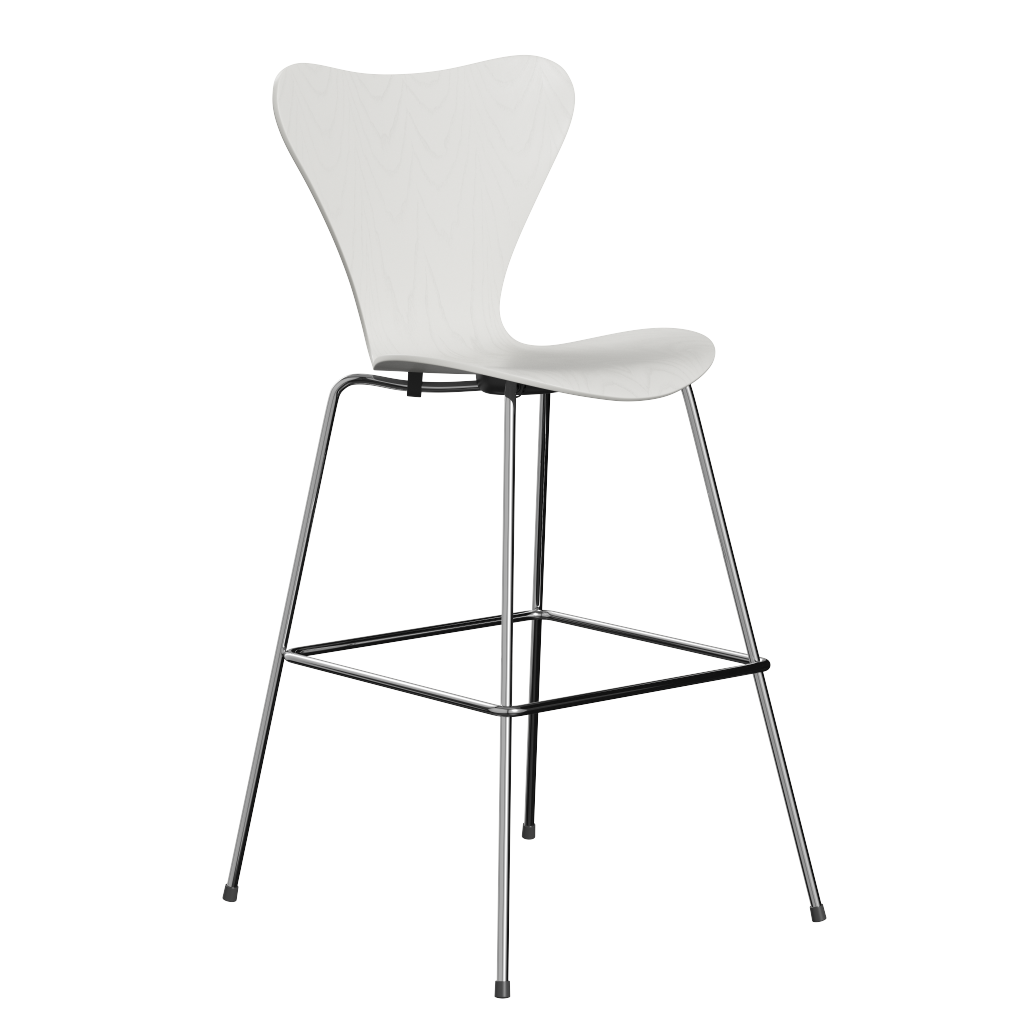 Fritz Hansen Serie 7 Design Barhocker | Modell 3197 | Weiß