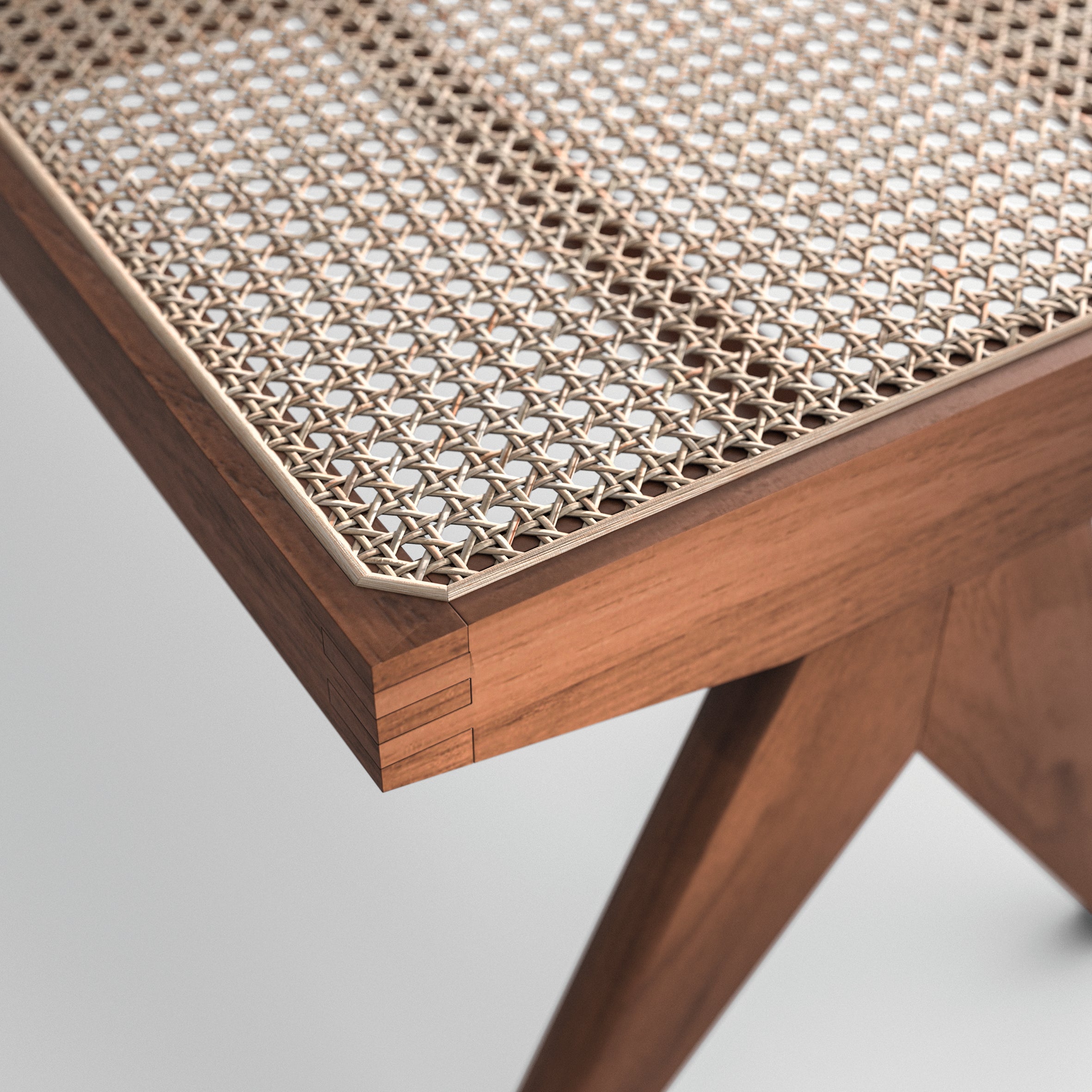 Cassina Capitol Complex Chair Designer Sessel Sitzfläche aus Wiener Geflecht