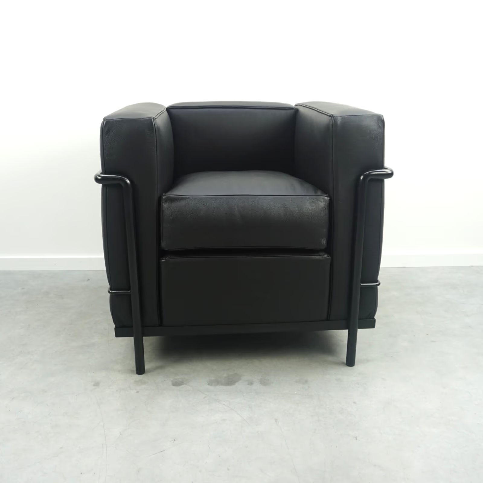 Cassina LC2 Design Sessel | Schwarz | Leder | Neu