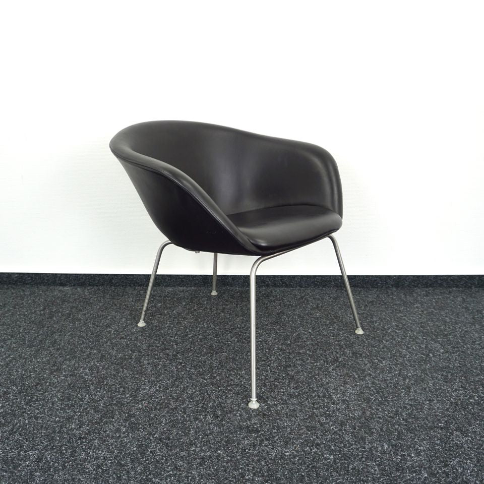 Arper Duna Design Sessel | Schwarz | Leder