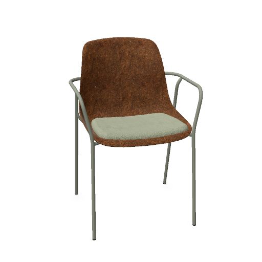 4-Bein-Rohrgestell Stuhl Hemp Fine Armle