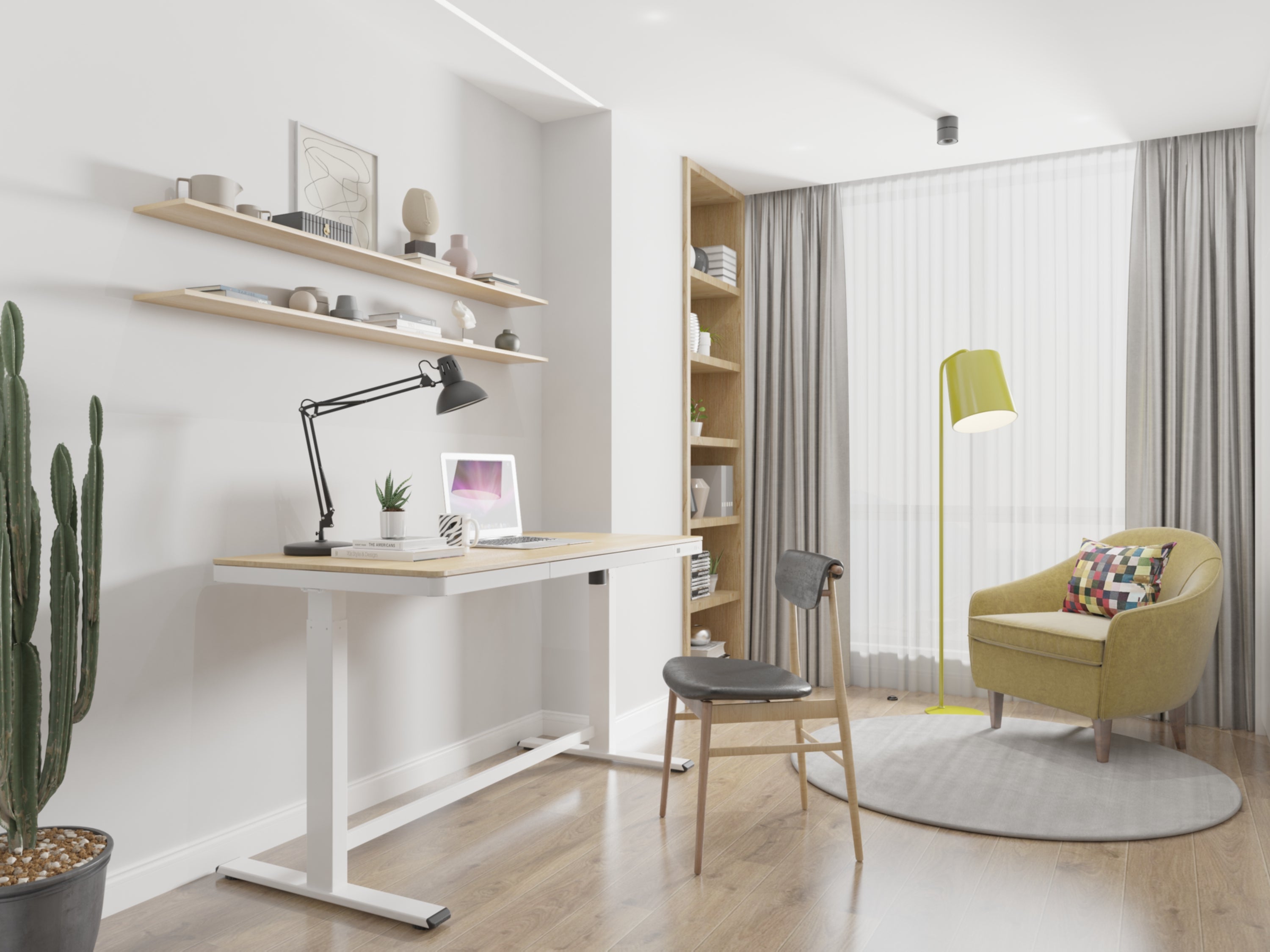 Euroseats Schreibtisch | Elektrisch höhenverstellbar | 140 x 70 cm