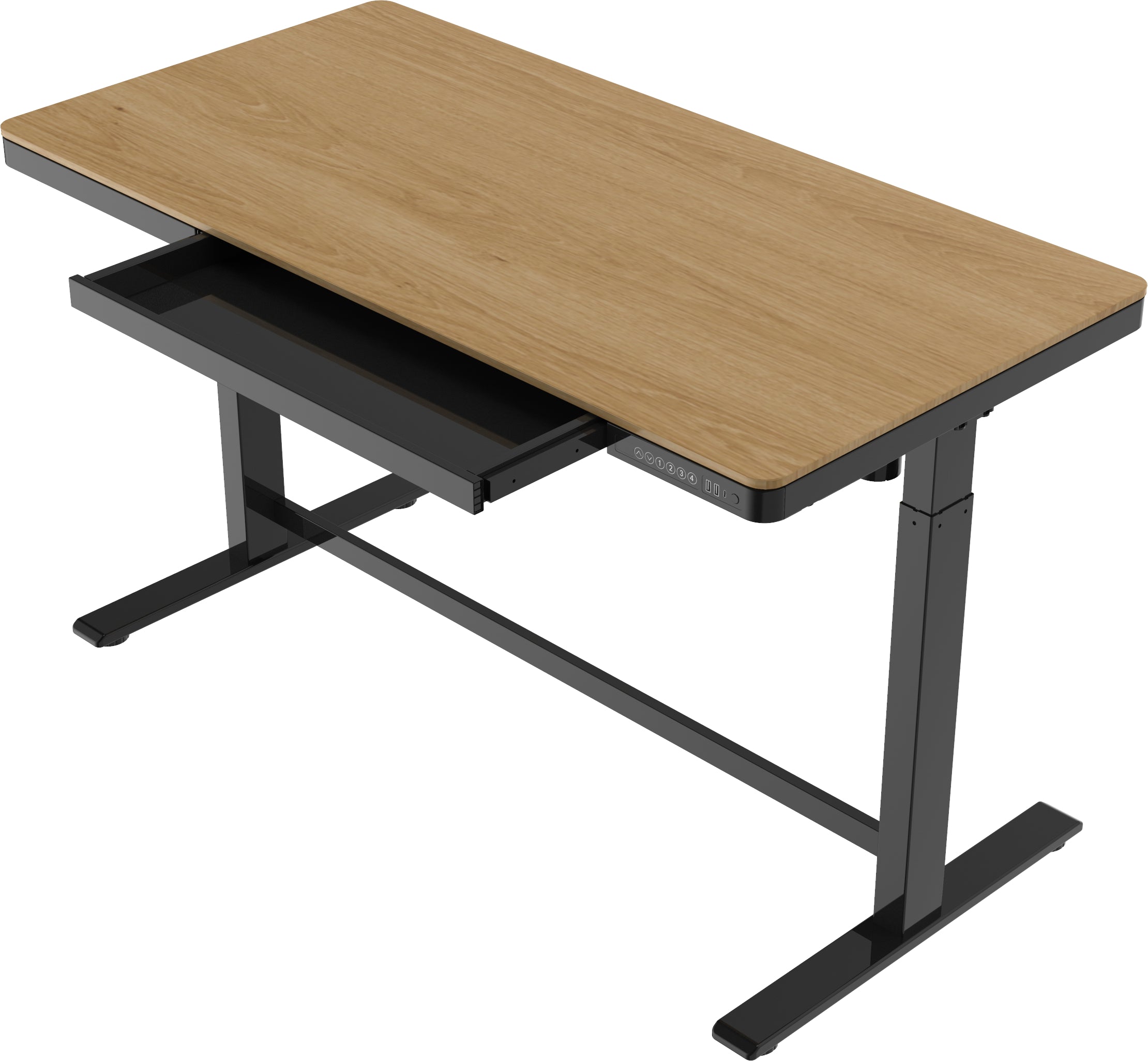 Euroseats Schreibtisch | Elektrisch höhenverstellbar | 140 x 70 cm