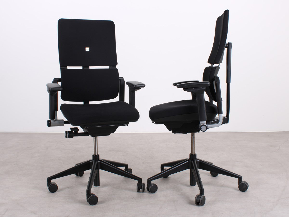 Steelcase Please Bürodrehstuhl | Schwarz-Aluminium