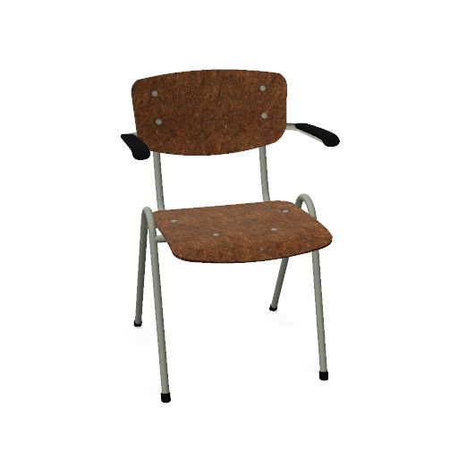 4-Bein Stuhl Hemp-400 mit Armlehnen
