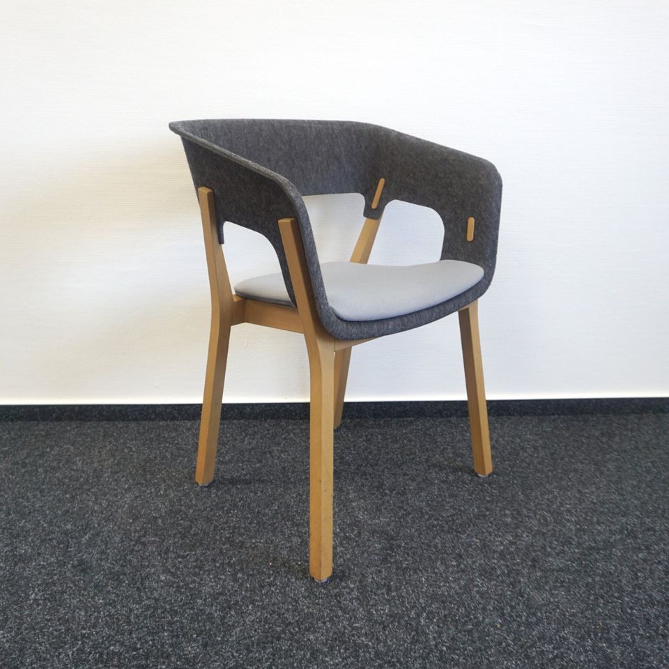 Kusch + Co Njord Design Stuhl | Filz | Anthrazit-Grau