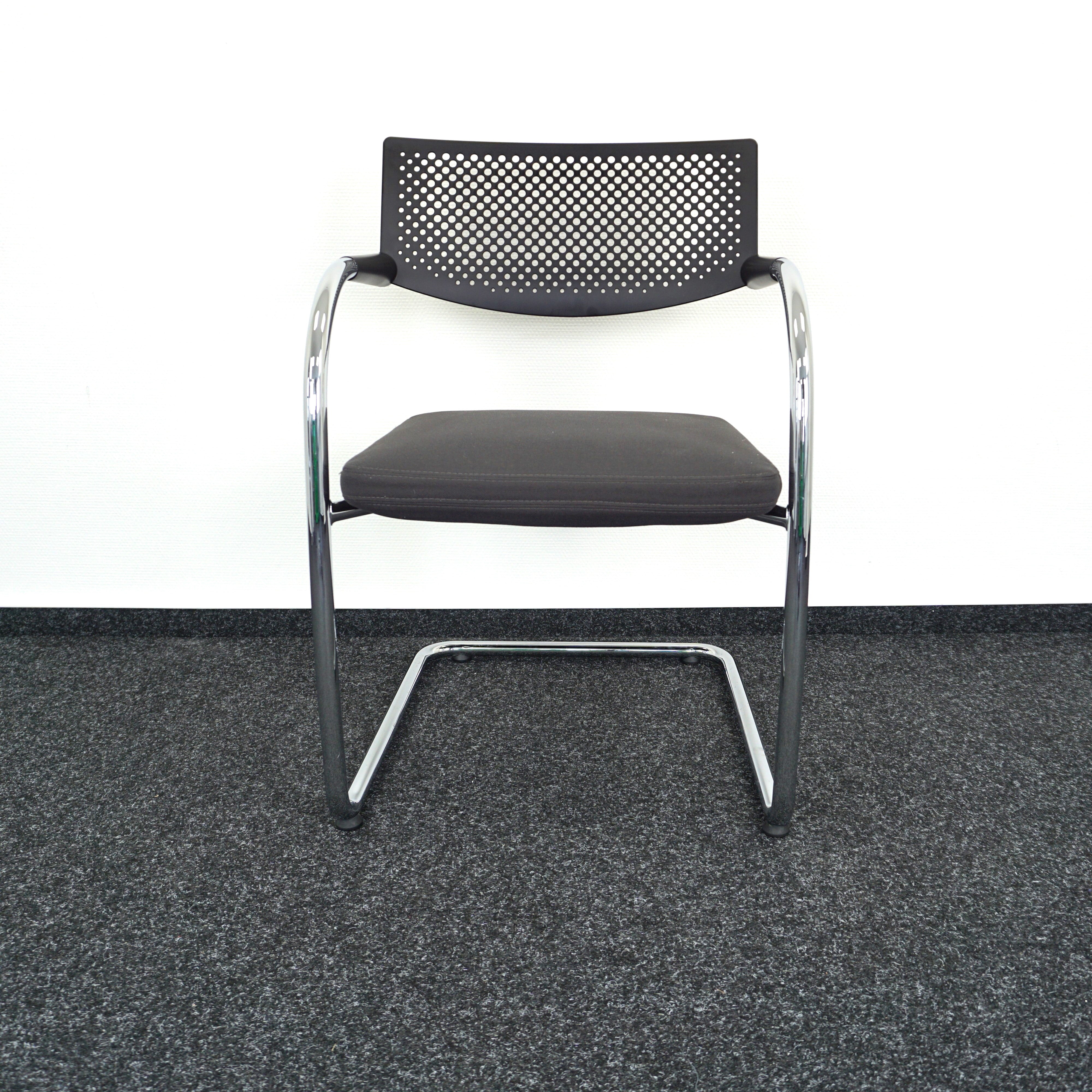 Vitra Visavis Design Freischwinger | Grau-Schwarz