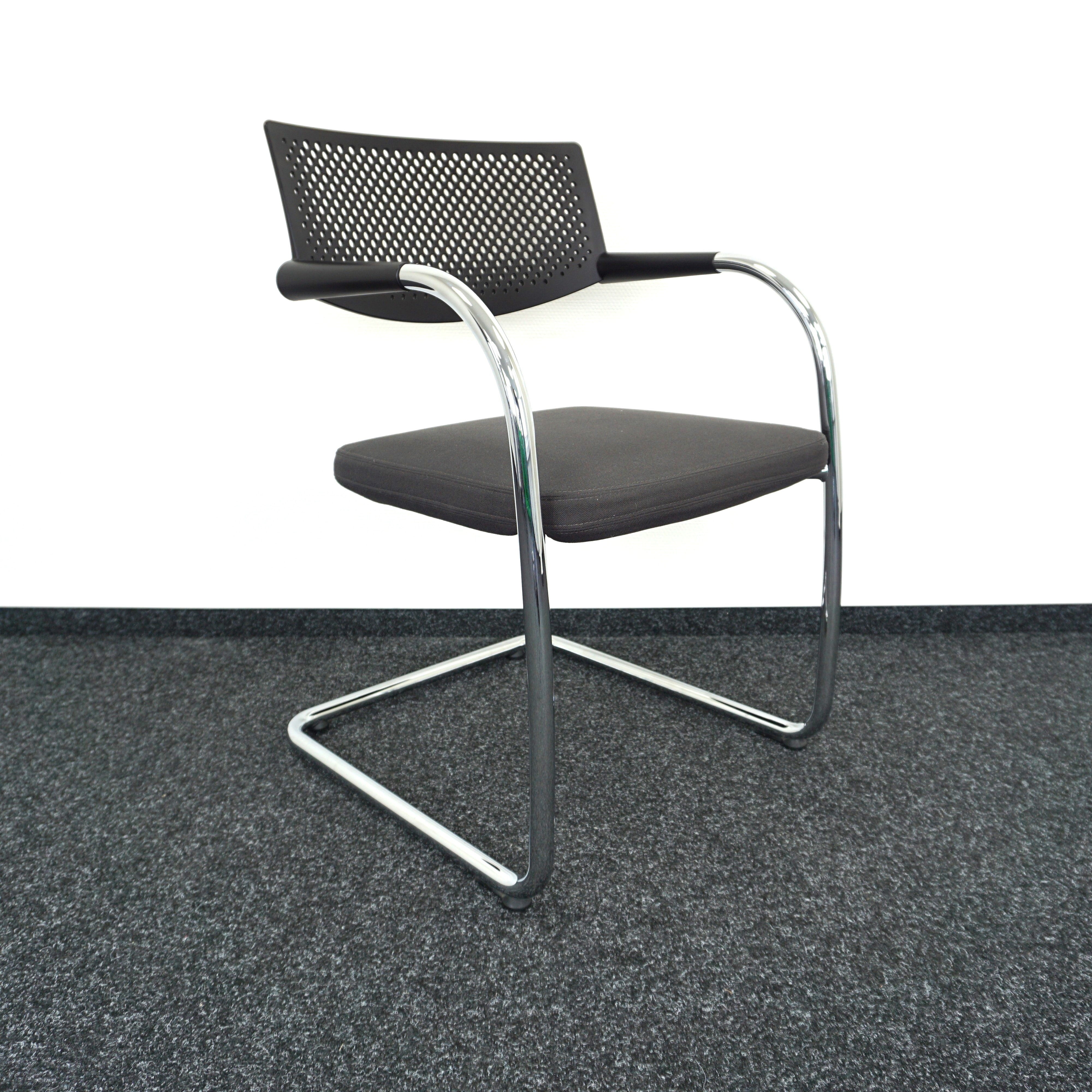 Vitra Visavis Design Freischwinger | Grau-Schwarz