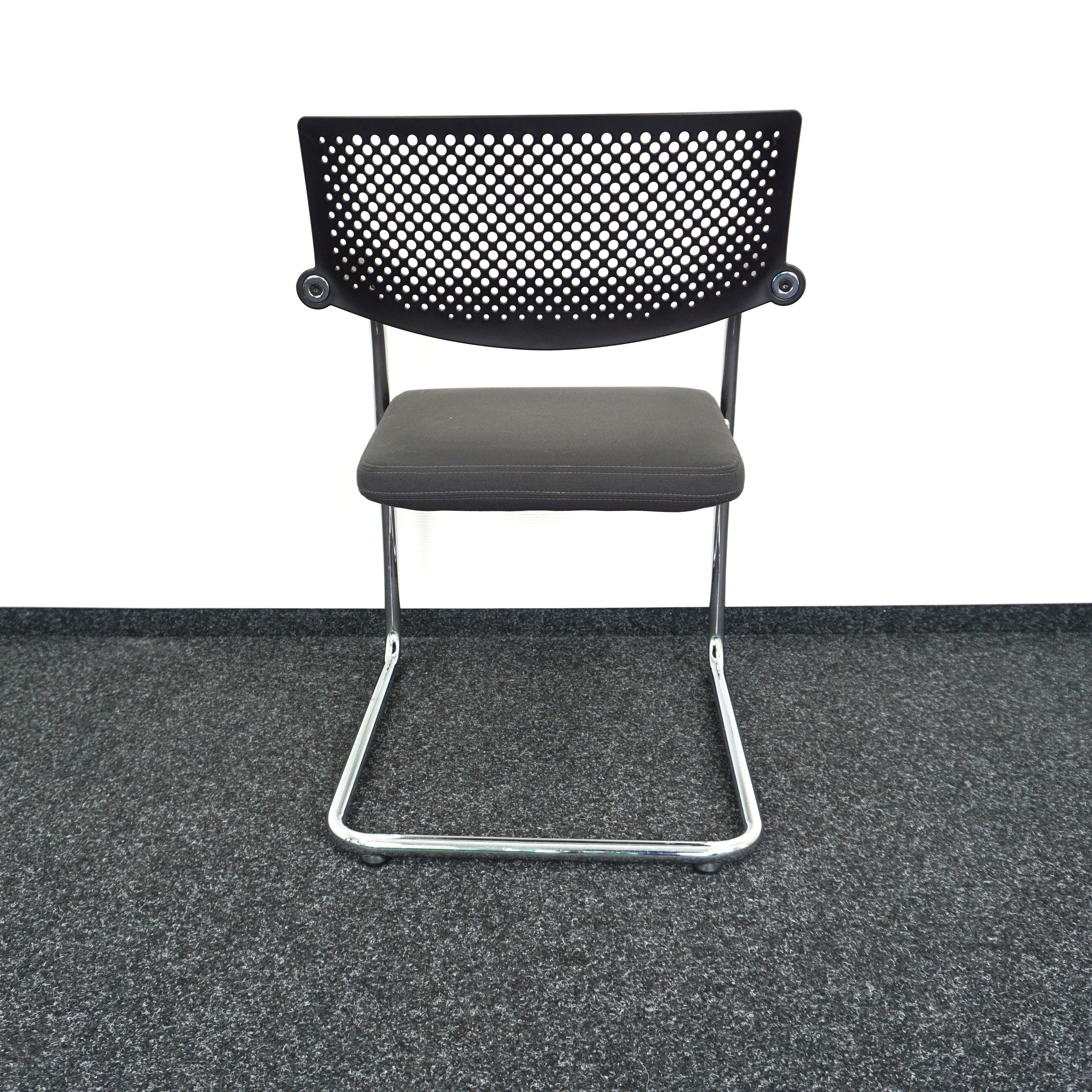 Vitra Visavis Design Freischwinger | Grau-Schwarz
