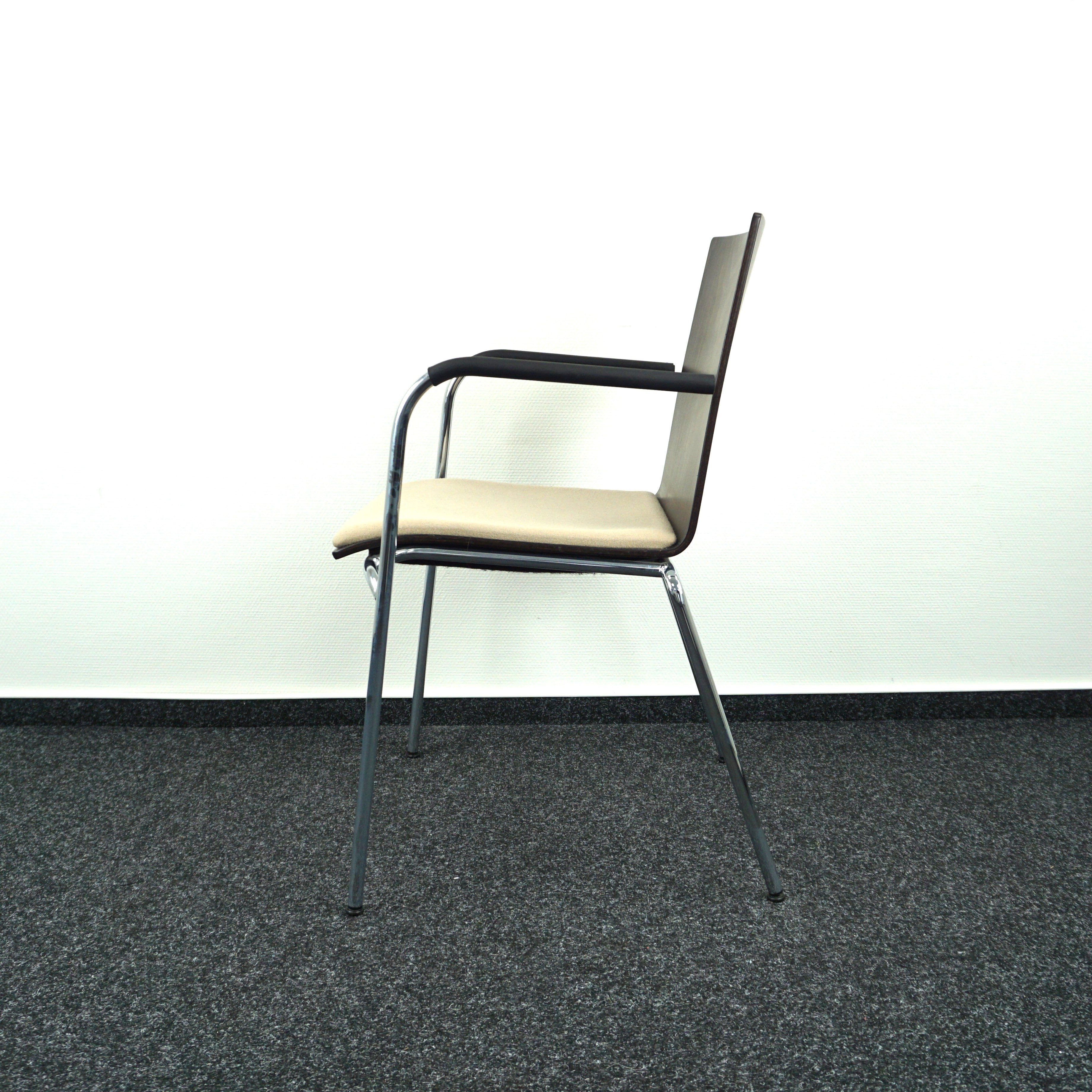 Thonet S160 Konferenzstuhl | Holz | Beige