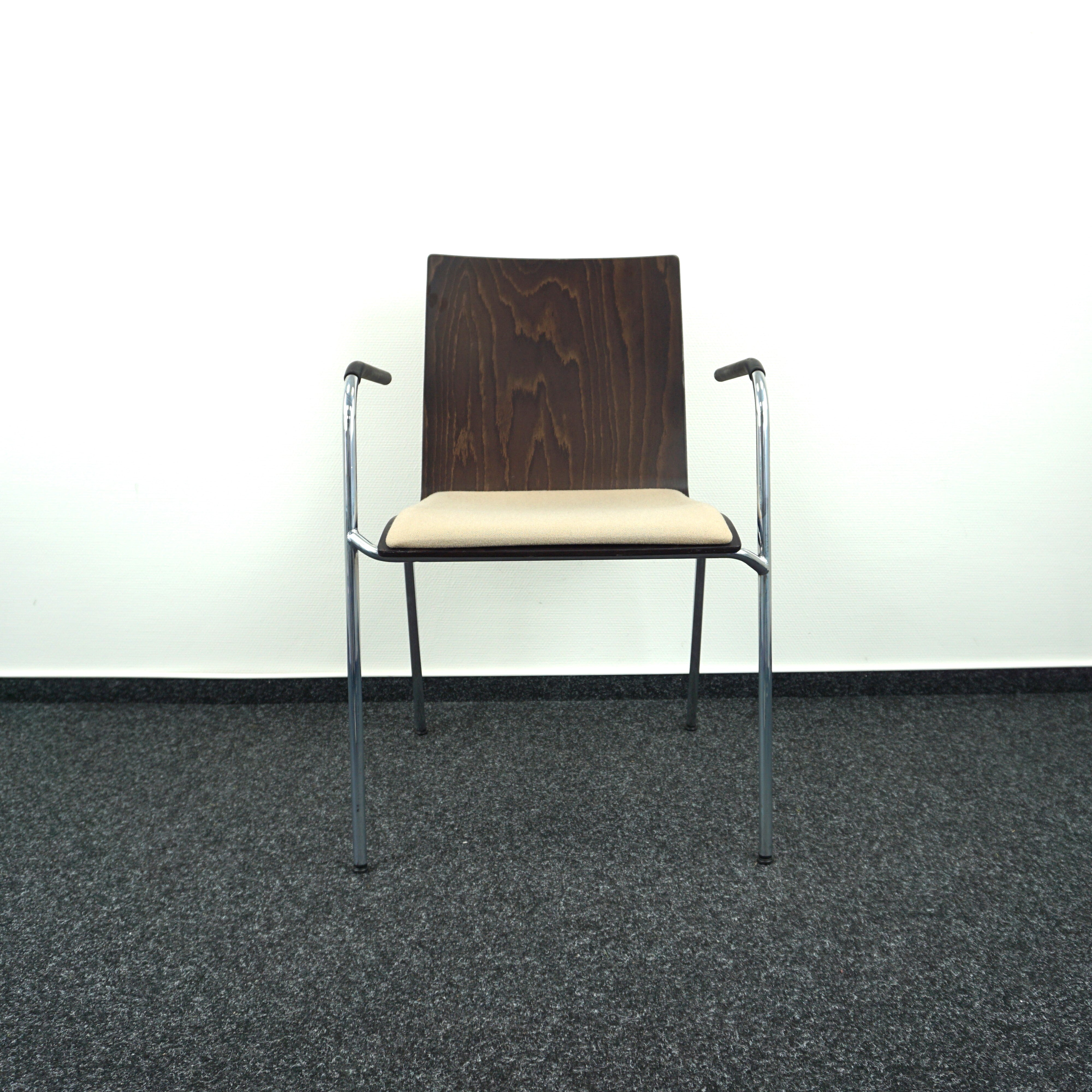 Thonet S160 Konferenzstuhl | Holz | Beige
