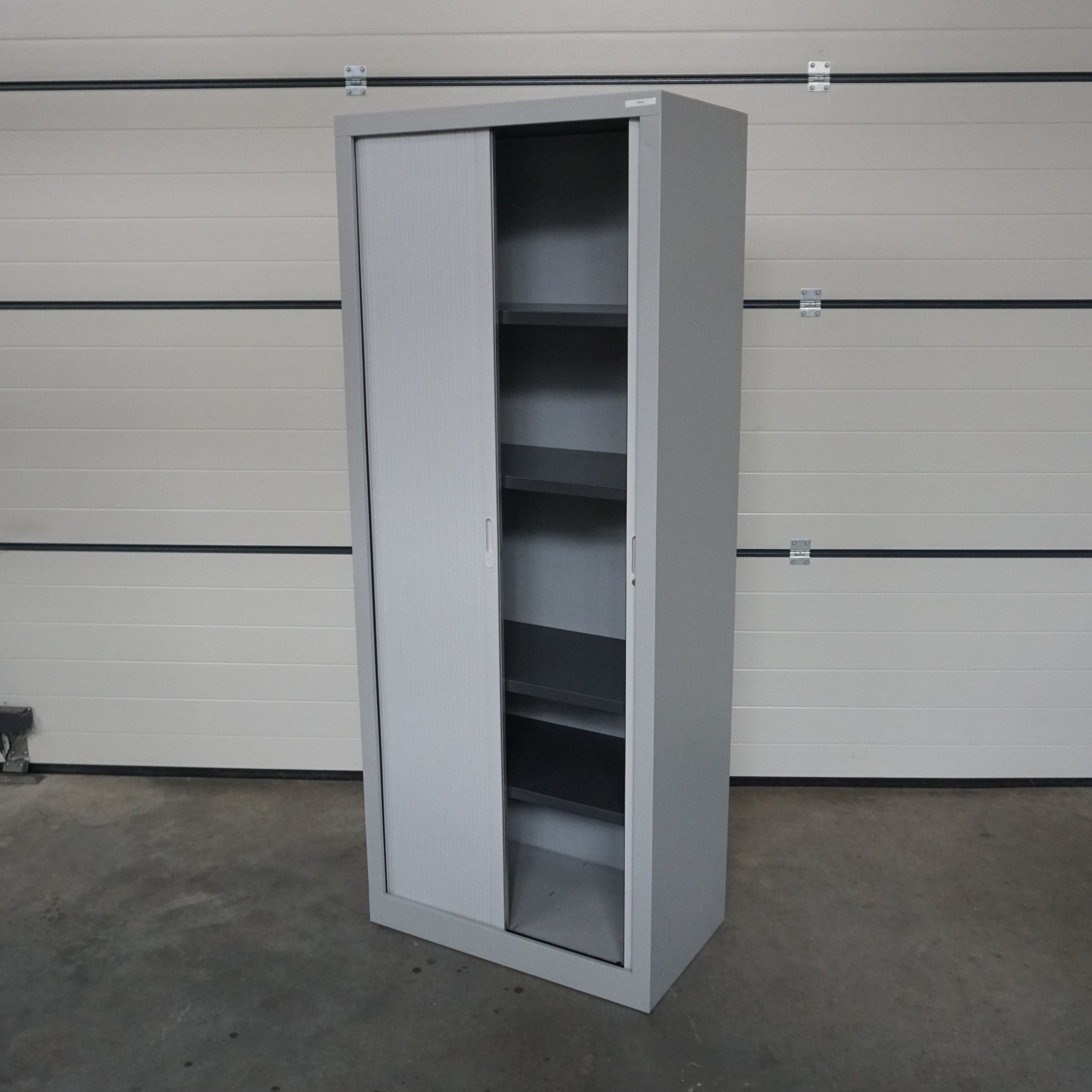 Jalousieschrank | 195 x 80 x 45 cm | Grau | 5 OH