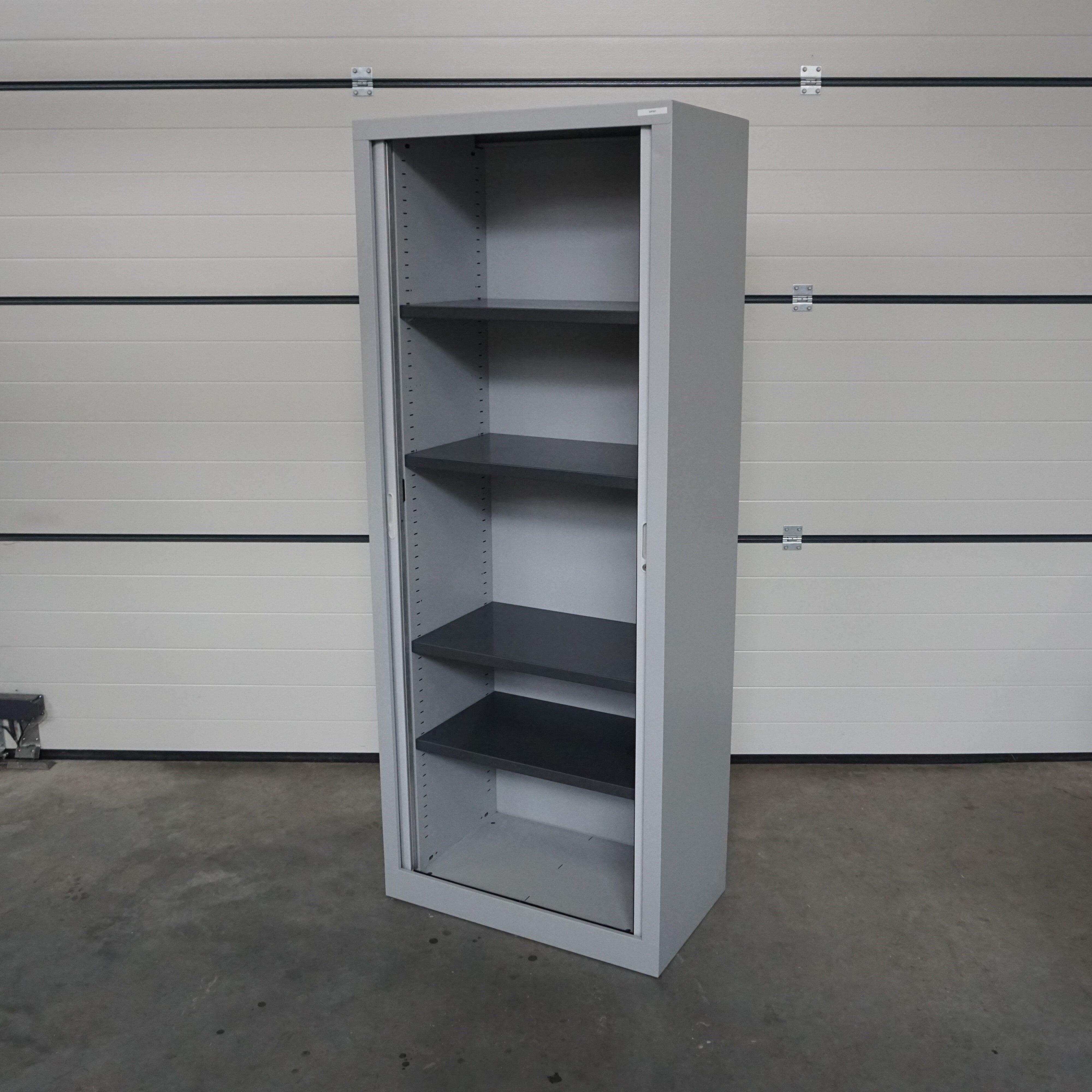 Jalousieschrank | 195 x 80 x 45 cm | Grau | 5 OH