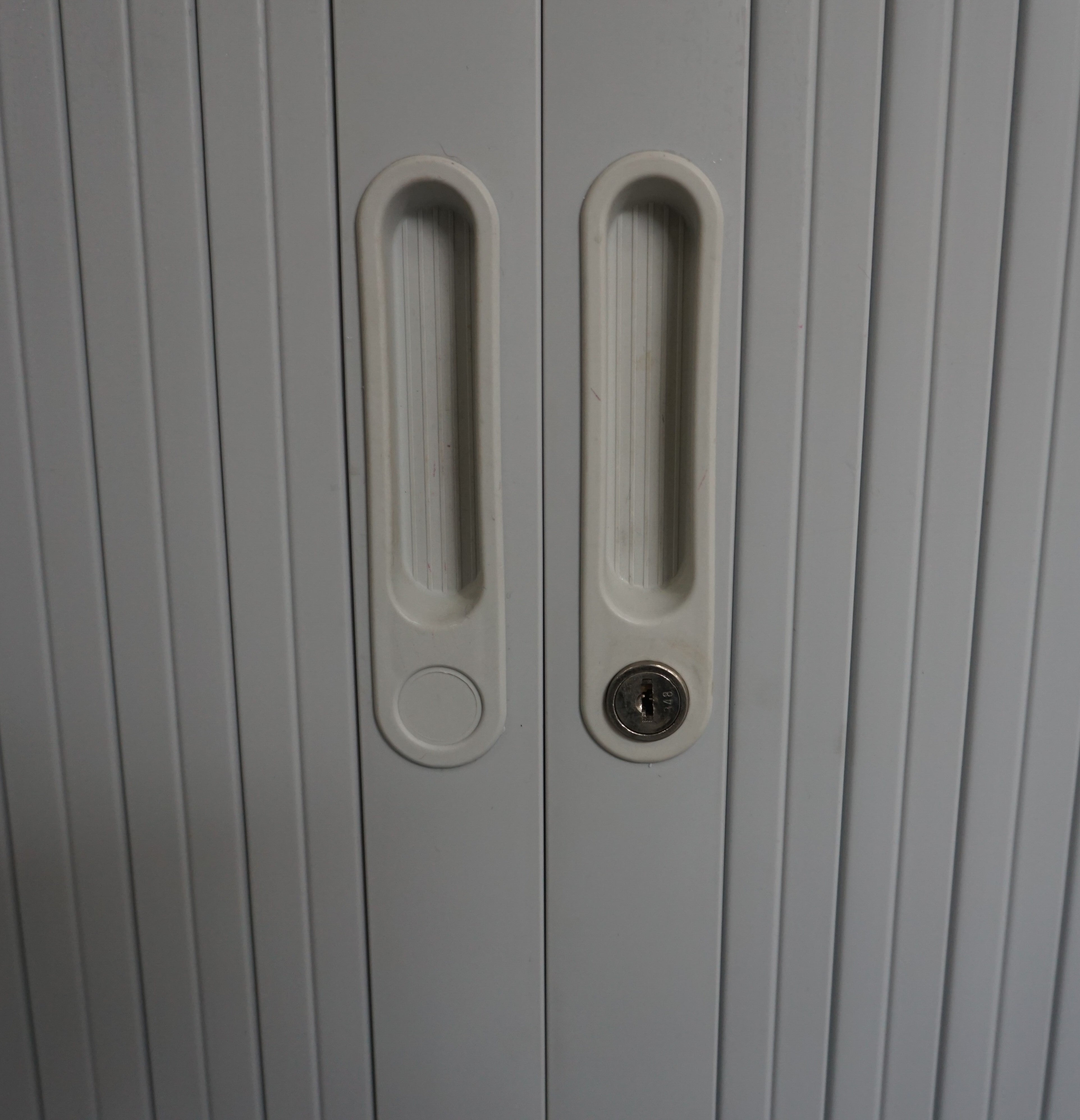 Jalousieschrank | 195 x 80 x 45 cm | Grau | 5 OH