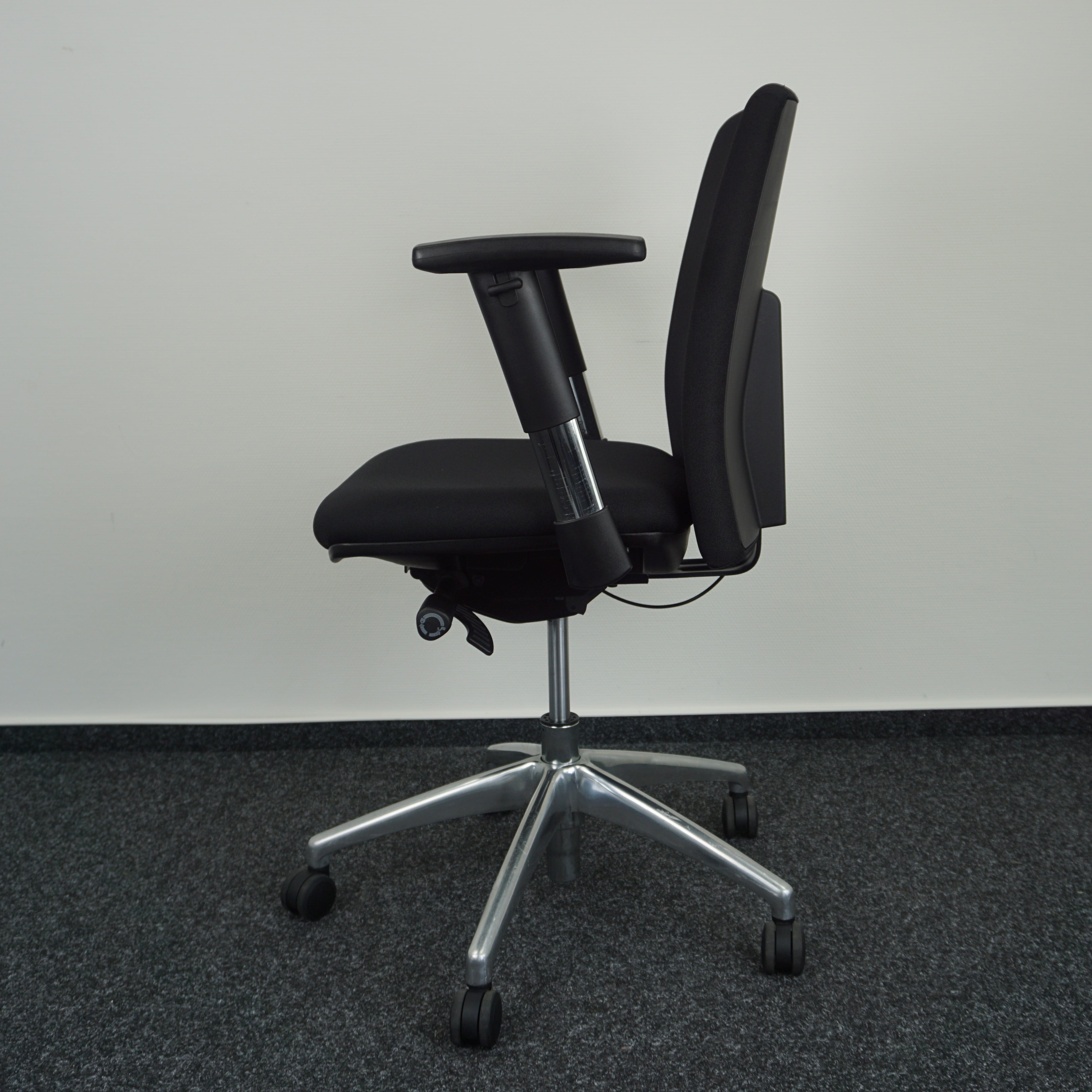 Ergonomischer Bürostuhl Schwarz Seitenansicht