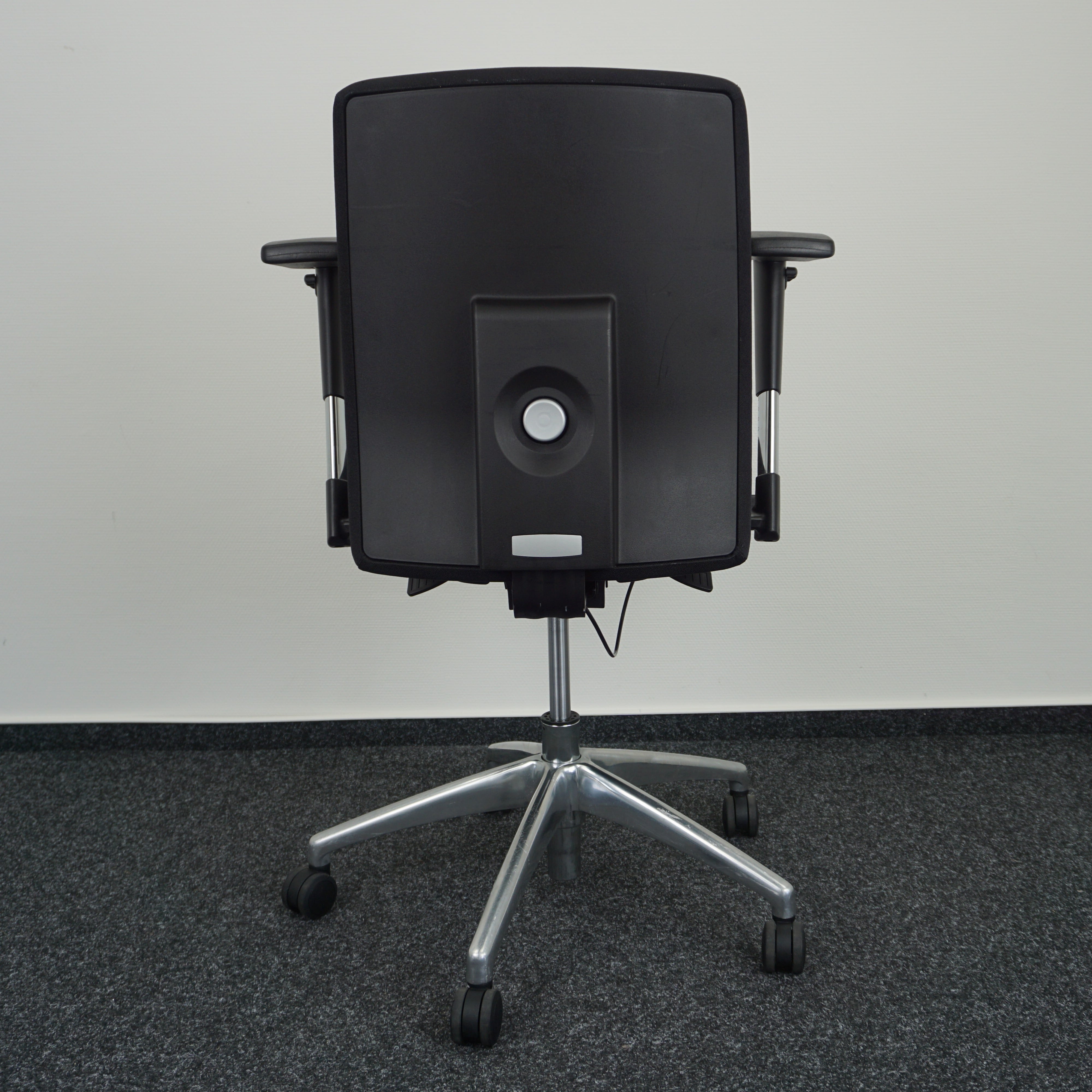 Ergonomischer Bürostuhl Schwarz Rückansicht