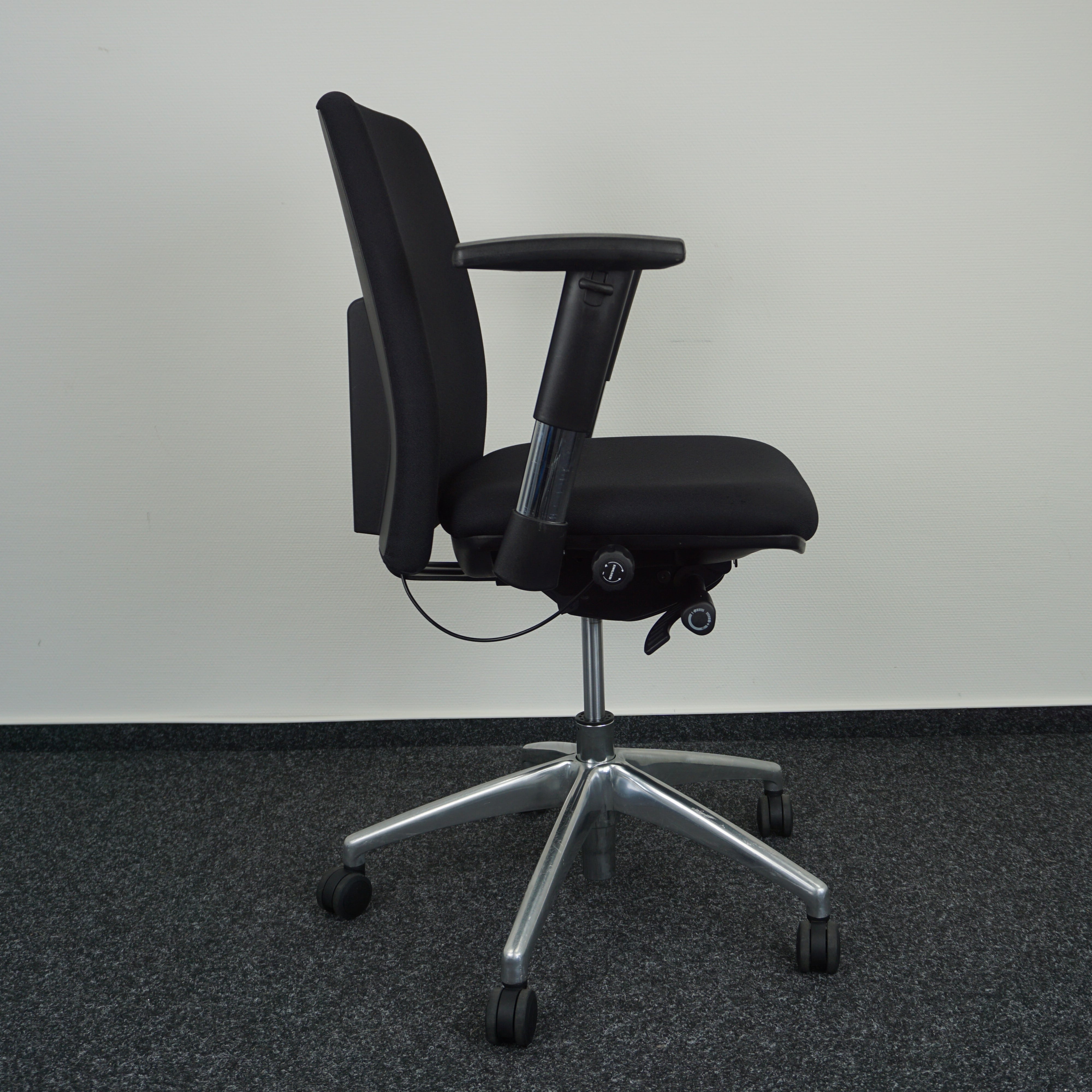 Ergonomischer Bürostuhl Schwarz Seitenansicht