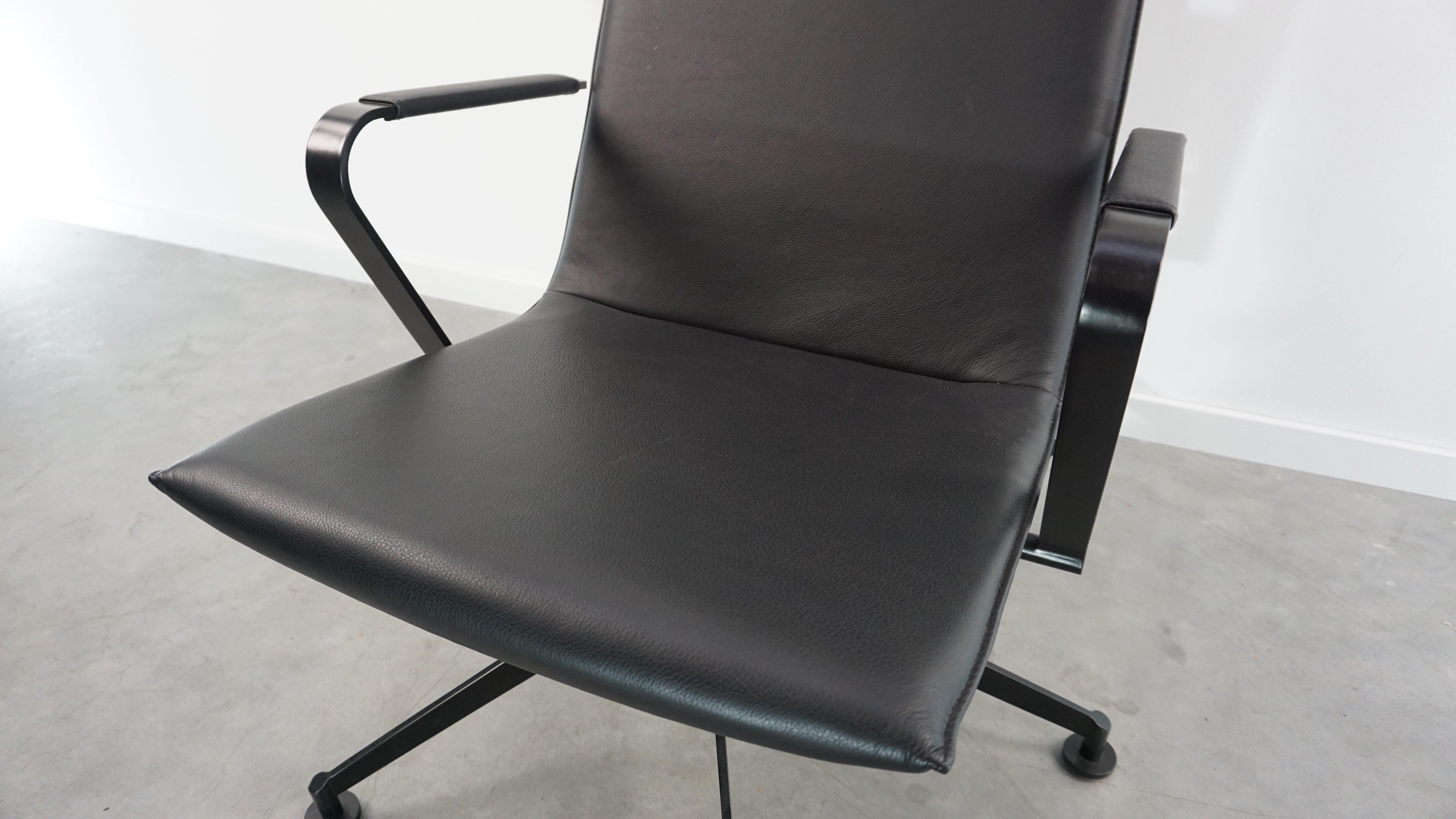 Girsberger Jack Lounge Sessel | Leder | Schwarz