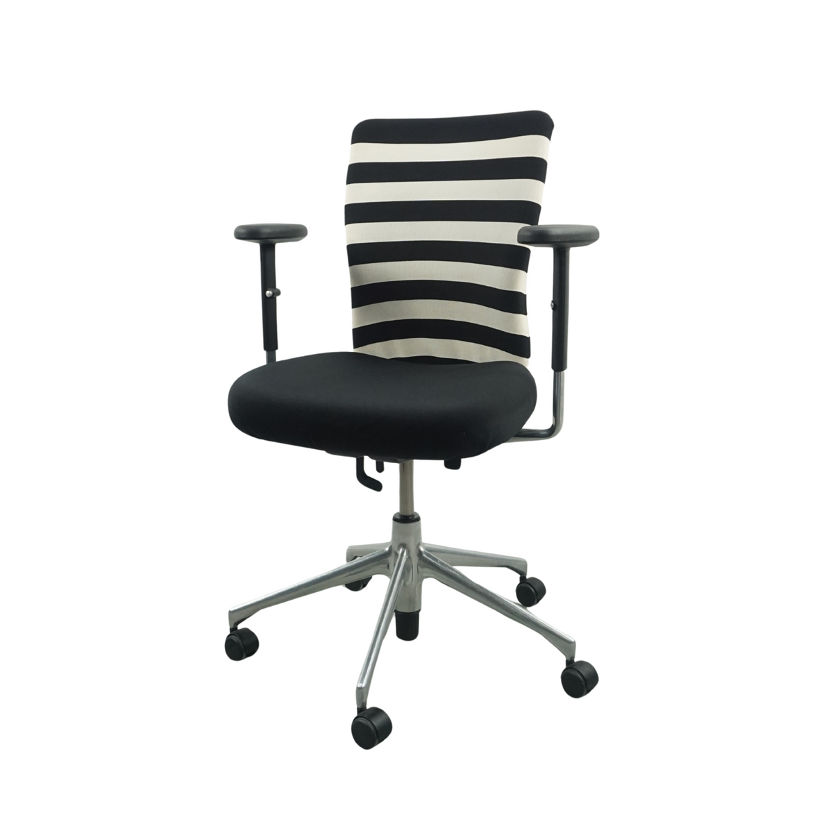 Vitra T-Chair Bürodrehstuhl | Schwarz-Weiß