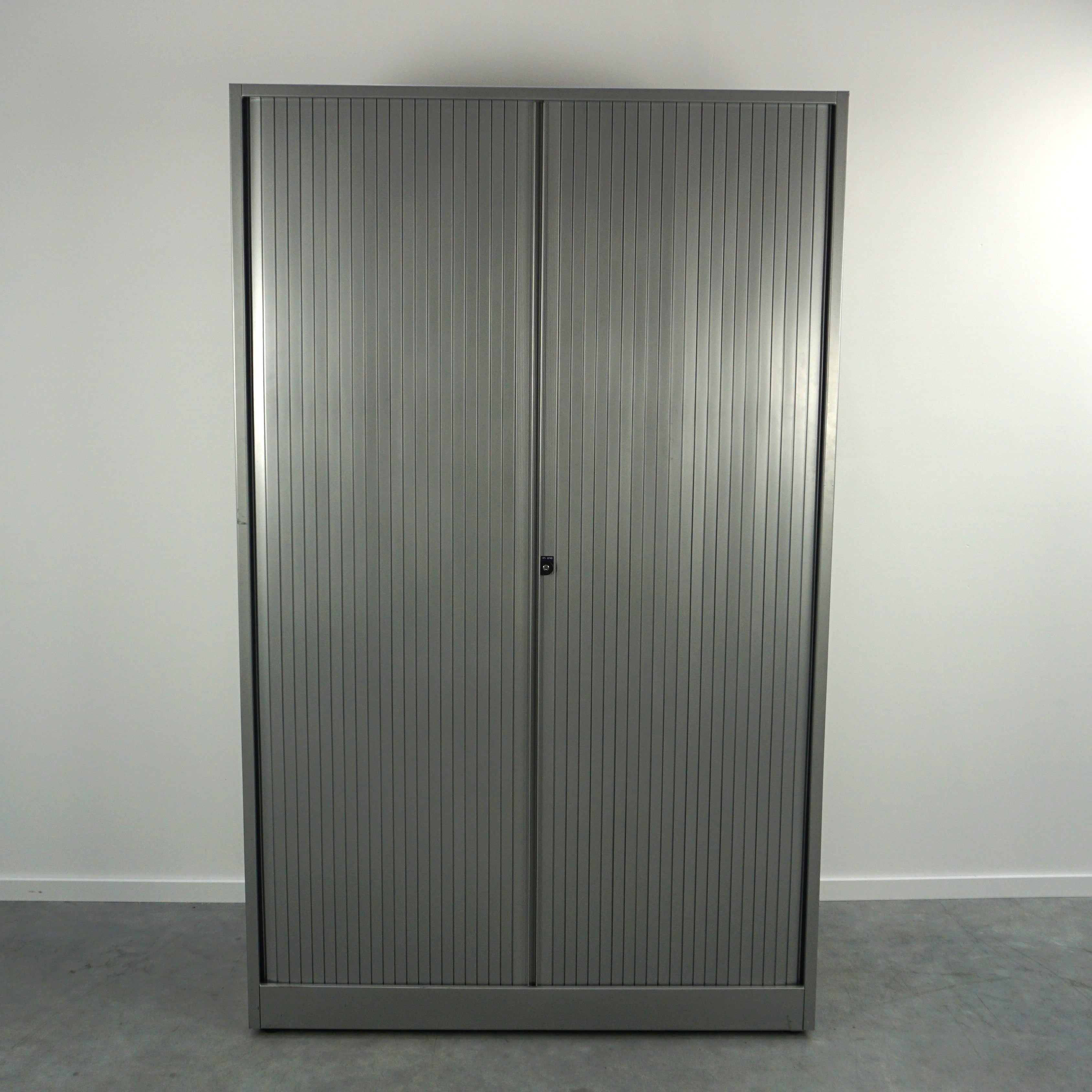 Ahrend Jalousieschrank | Rolladen | Silbergrau | 193 x 120 x 45 cm | 5 OH
