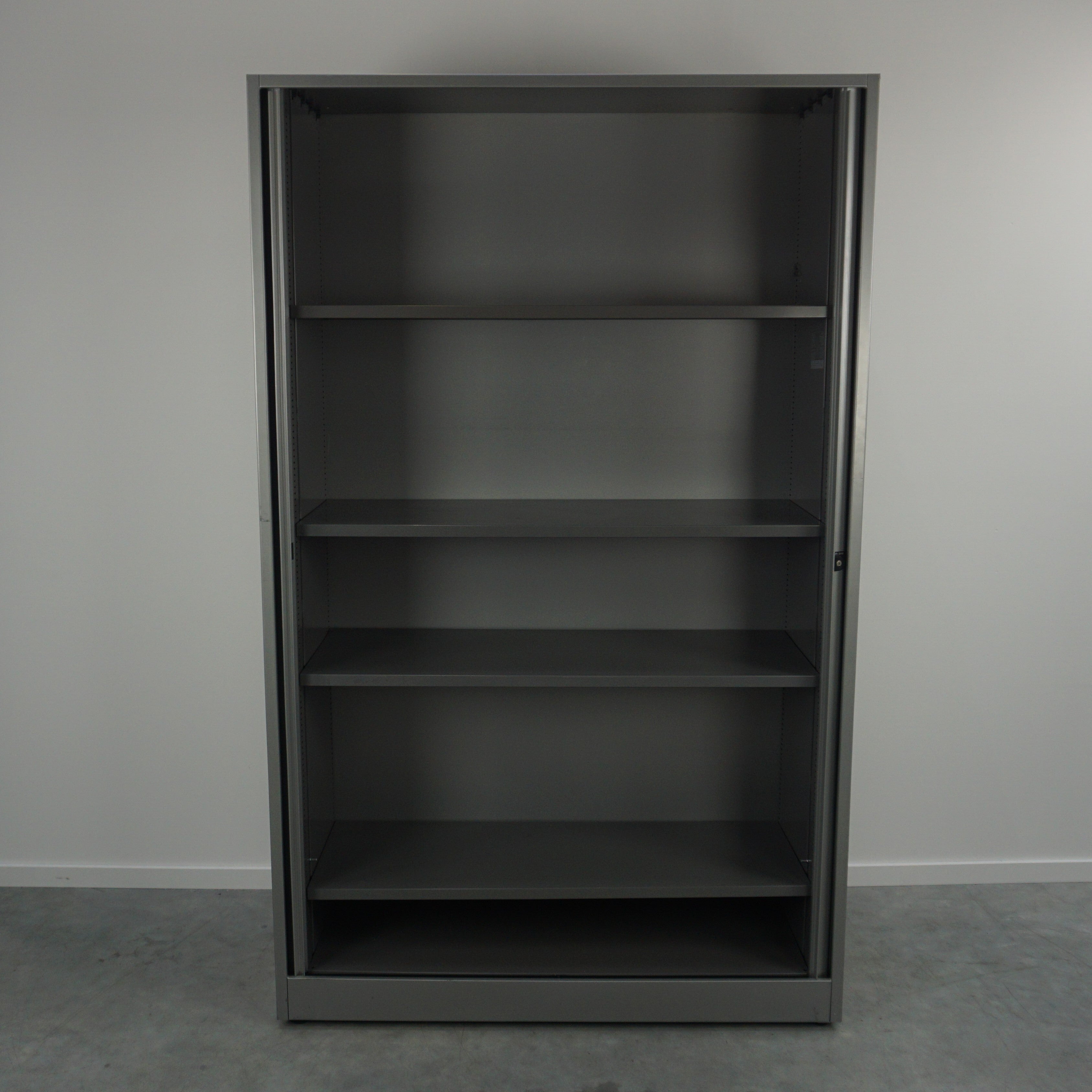Ahrend Jalousieschrank | Rolladen | Silbergrau | 193 x 120 x 45 cm | 5 OH