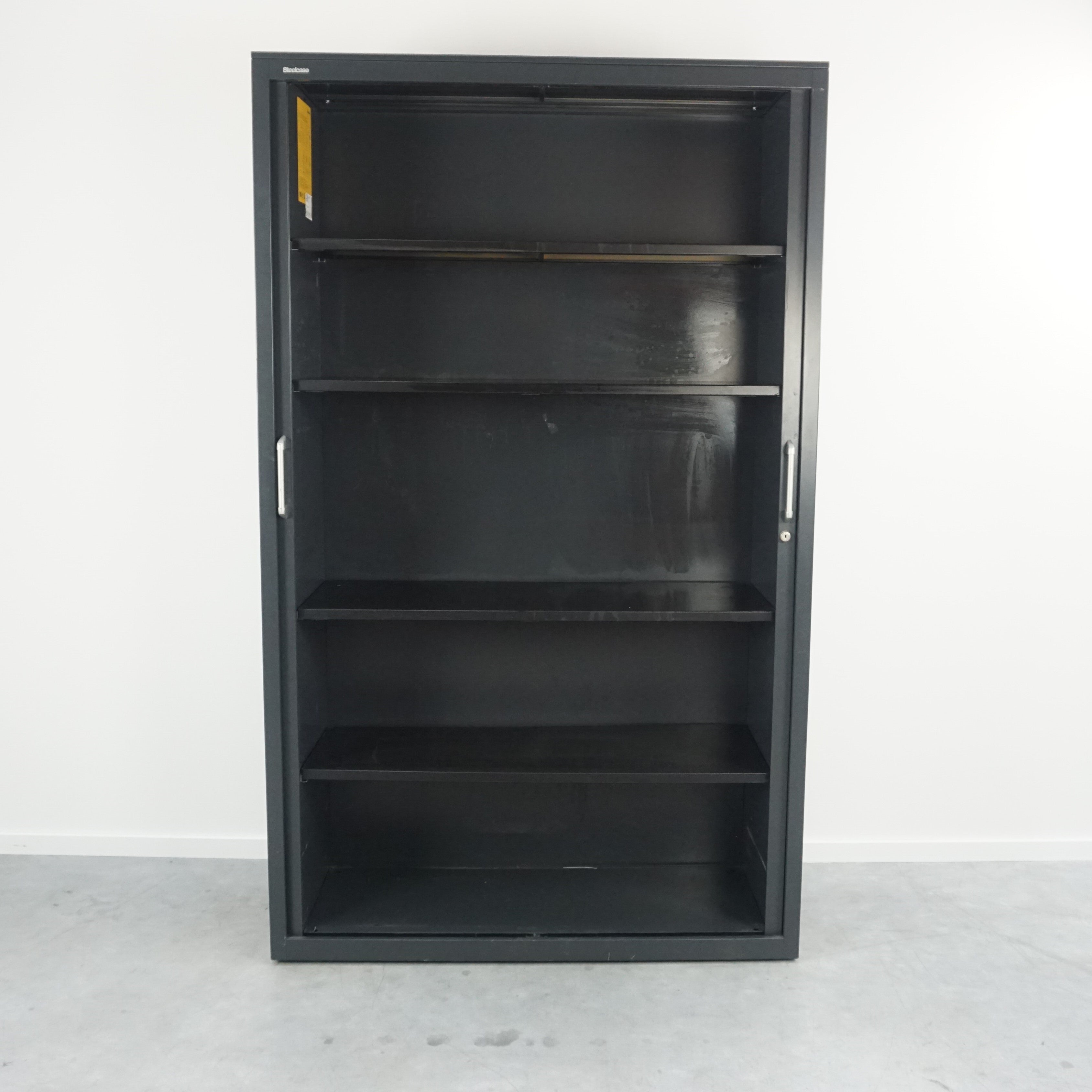 Steelcase Jalousieschrank | 199 x 120 x 43 cm | Anthrazit | 5 OH