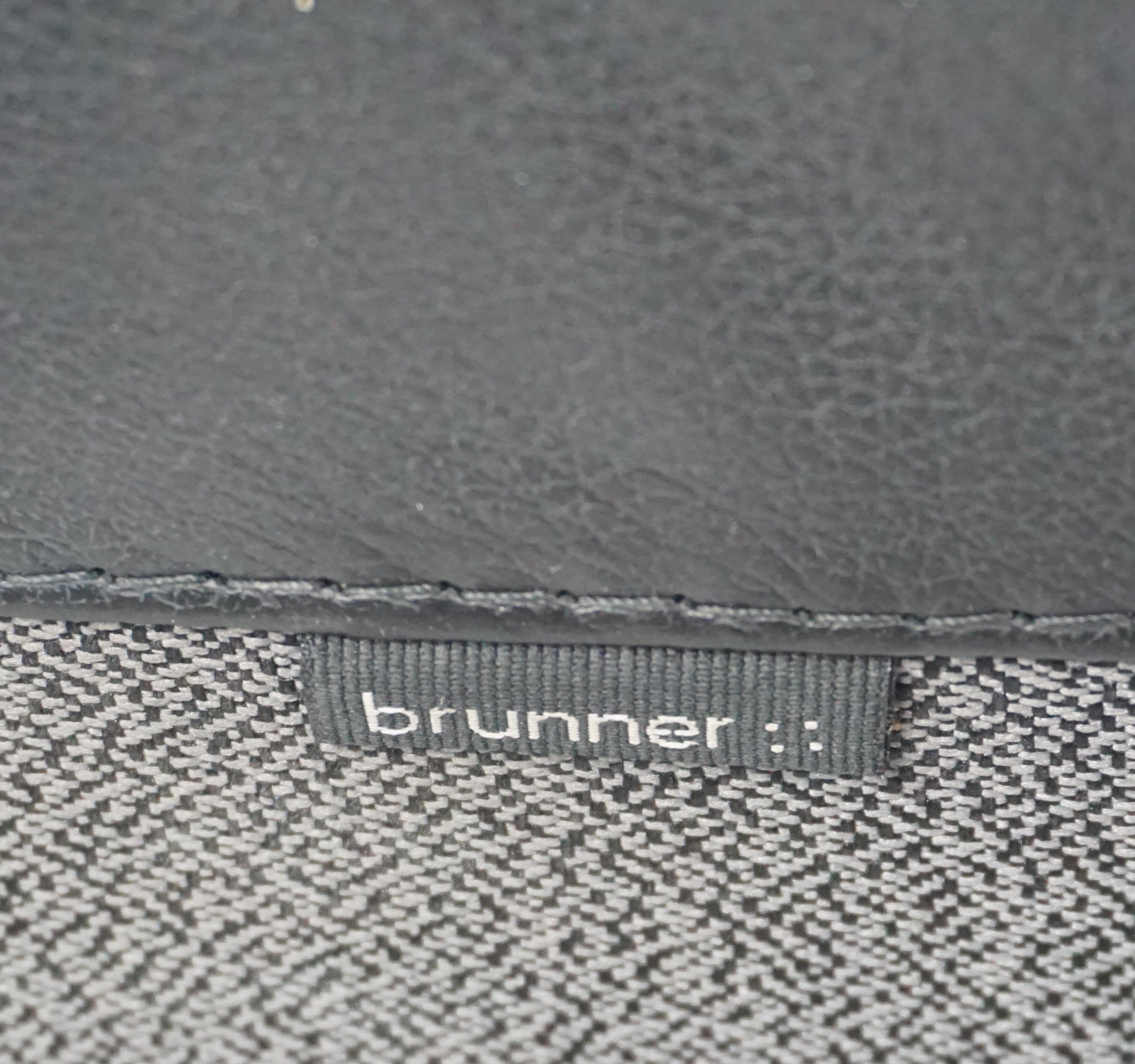 Brunner Crona Design-Sessel | Grau-Schwarz | Ledereinsatz