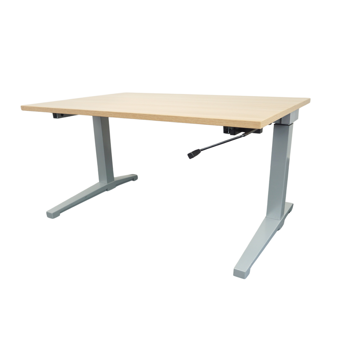 Assmann | Höhenverstellbarer Schreibtisch mit Kurbel | 120 x 80