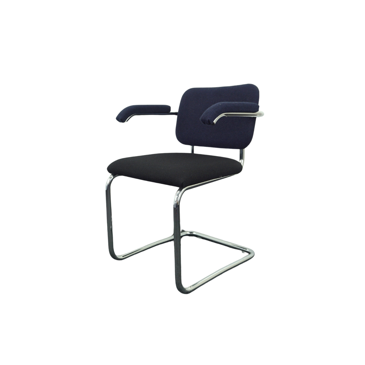 Knoll Cesca Armchair Designstuhl Schwarz Dunkelblau