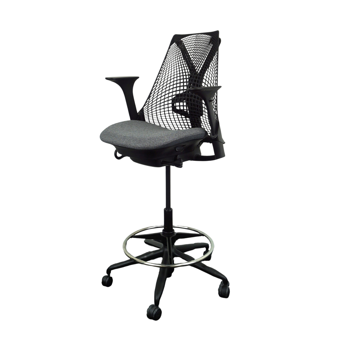 Herman Miller Sayl Hocker | Bürodrehstuhl | Grau | Schwarz