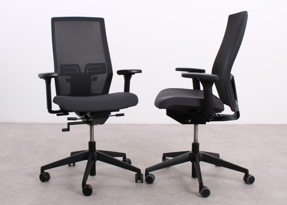 König + Neurath JET II ergonomischer Bürostuhl in Anthrazit, refurbished durch R&M