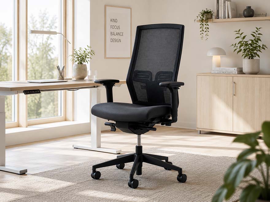 König + Neurath JET II ergonomischer Bürostuhl in Anthrazit, refurbished durch R&M