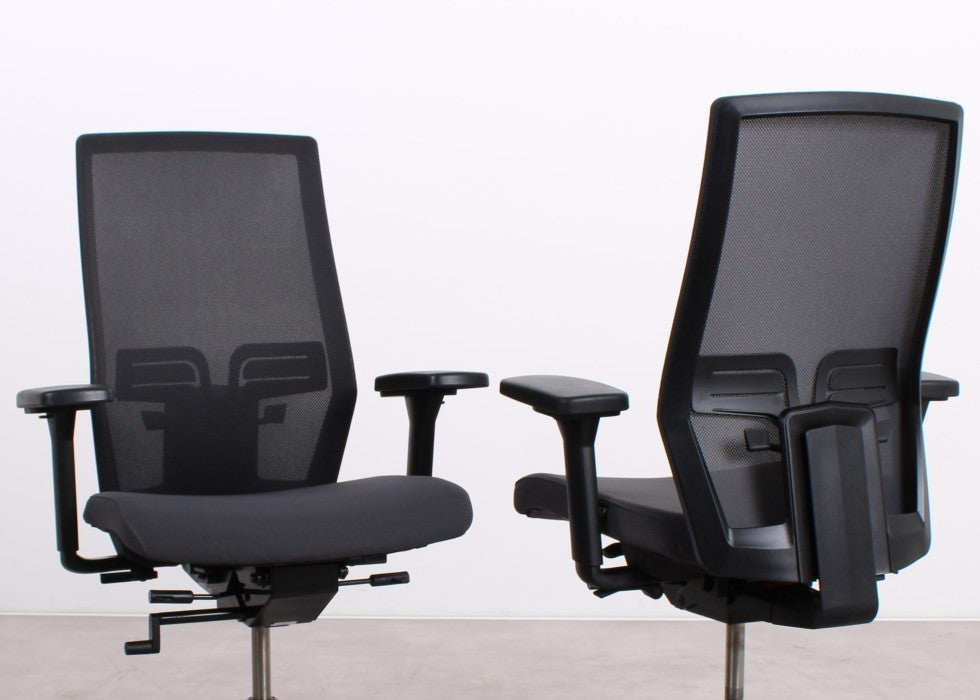 König + Neurath JET II ergonomischer Bürostuhl in Anthrazit, refurbished durch R&M