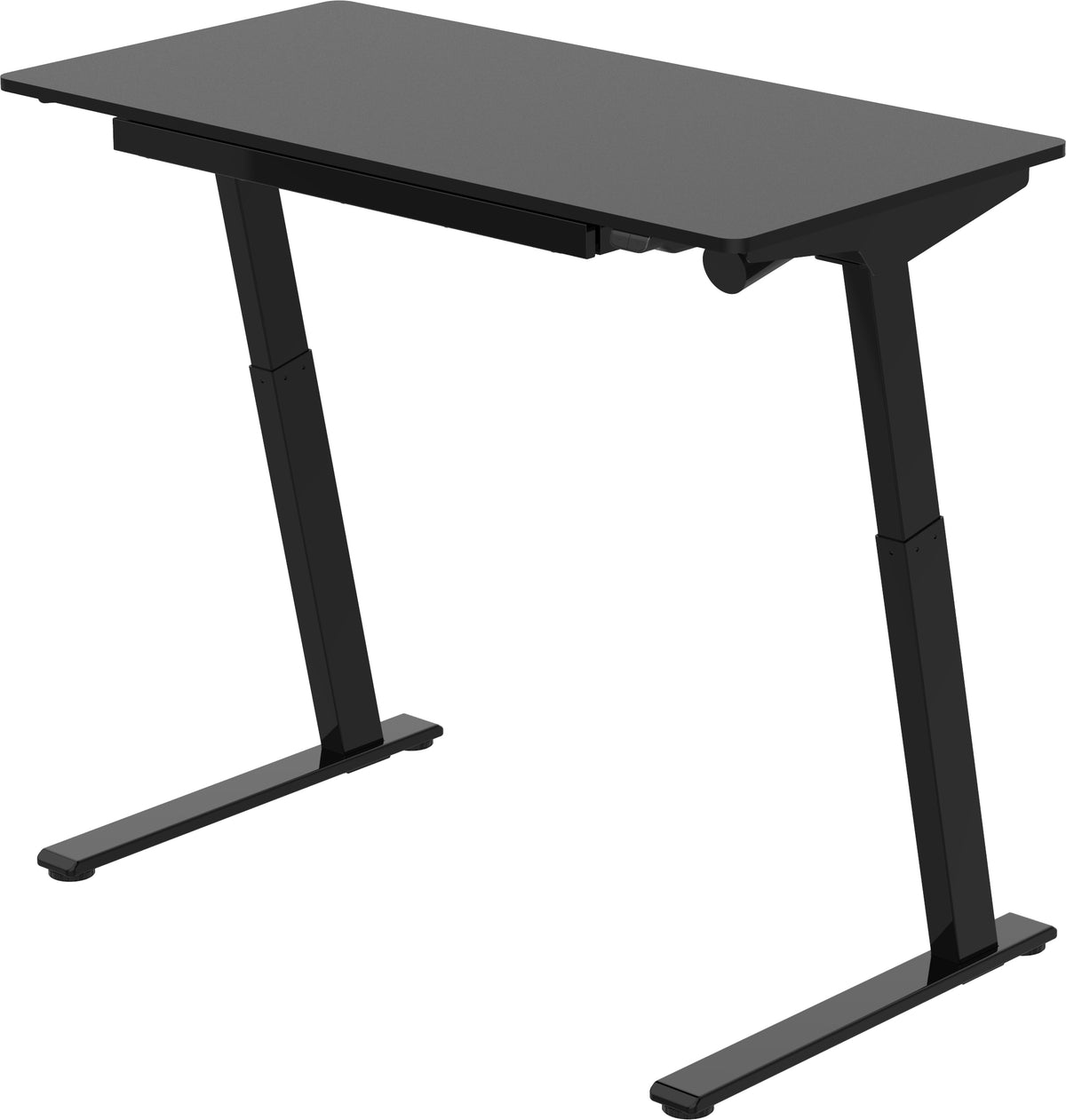 Euroseats Sitz / Steh Schreibtisch | 120 x 60 cm | Z-Gestell | Schwarz