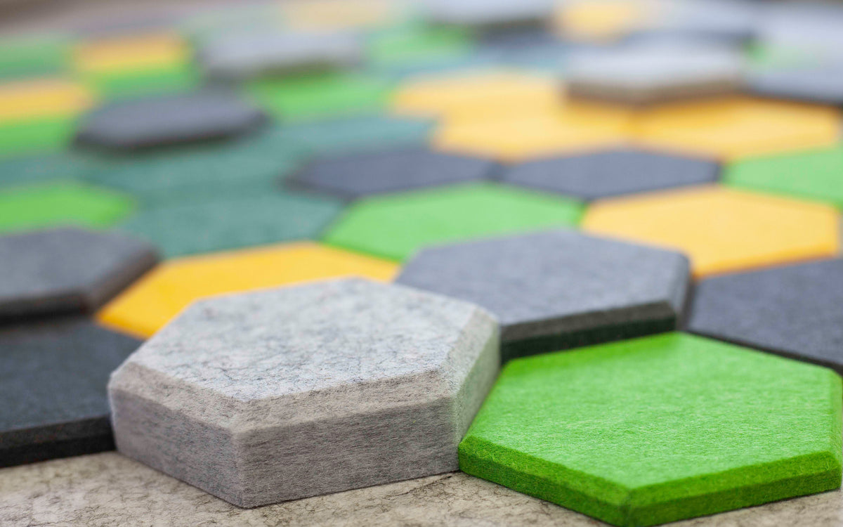 RMOffice Akustik Wanddekoration 9 mm | Hexagon