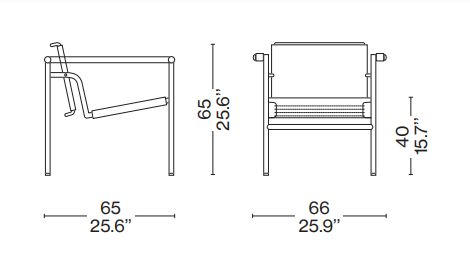 cassina lc1 fauteuil dossier basculant uam maße