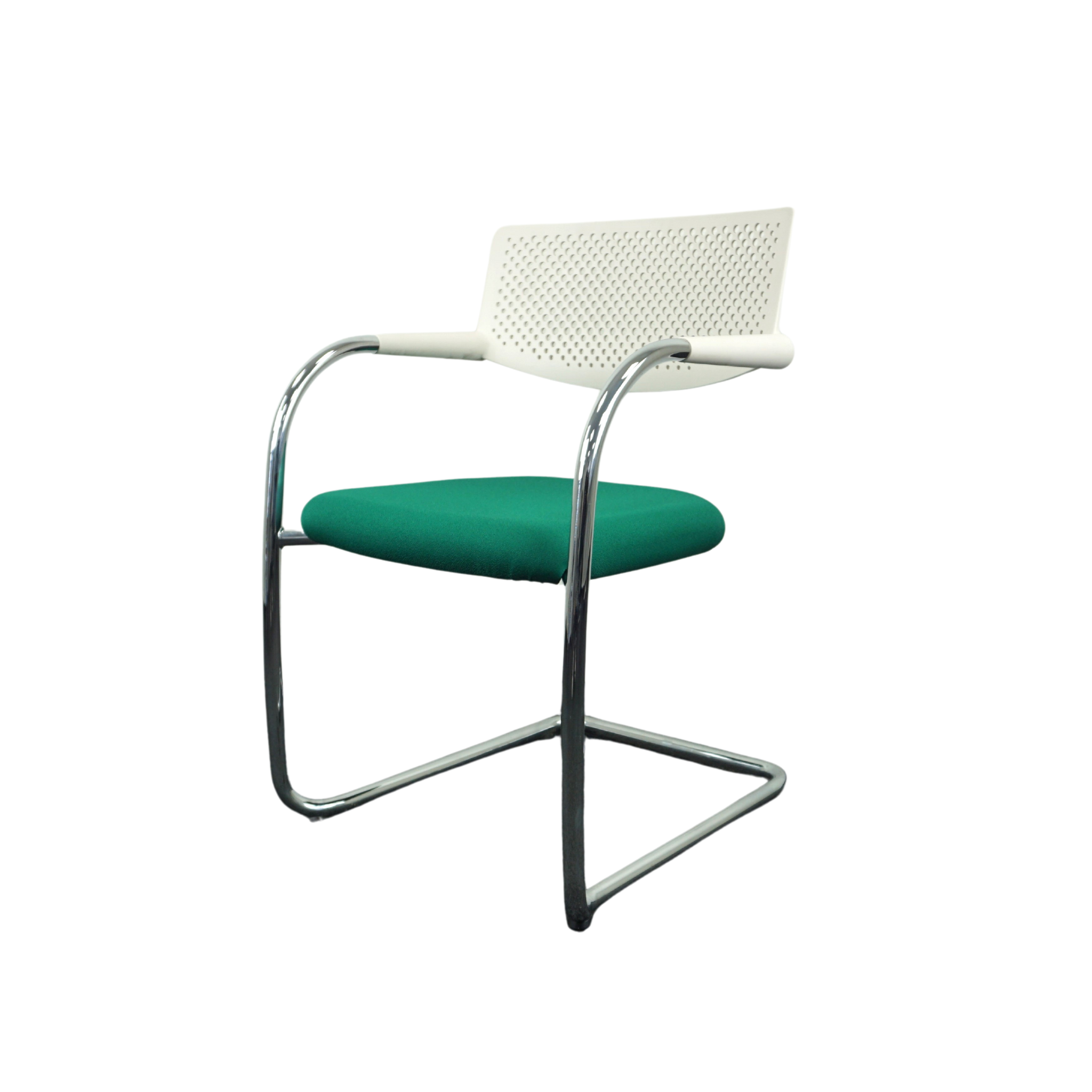 Vitra Visavis Design Konferenzstuhl Weiß-Grün