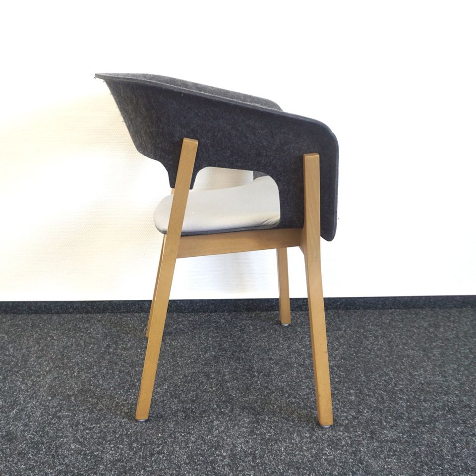 Kusch + Co Njord Design Stuhl | Filz | Anthrazit-Grau