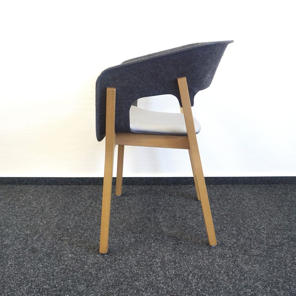 Kusch + Co Njord Design Stuhl | Filz | Anthrazit-Grau