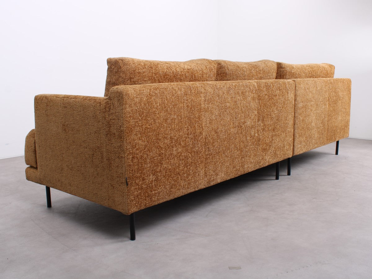 Gebrauchtes Bronx71 Denver Ecksofa in Ockergelb mit Chenille-Bezug