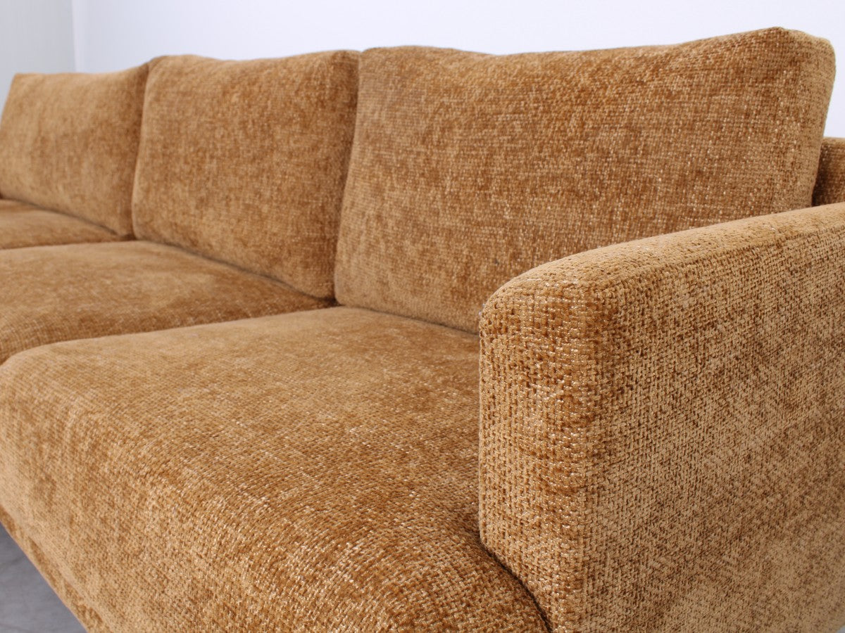Gebrauchtes Bronx71 Denver Ecksofa in Ockergelb mit Chenille-Bezug